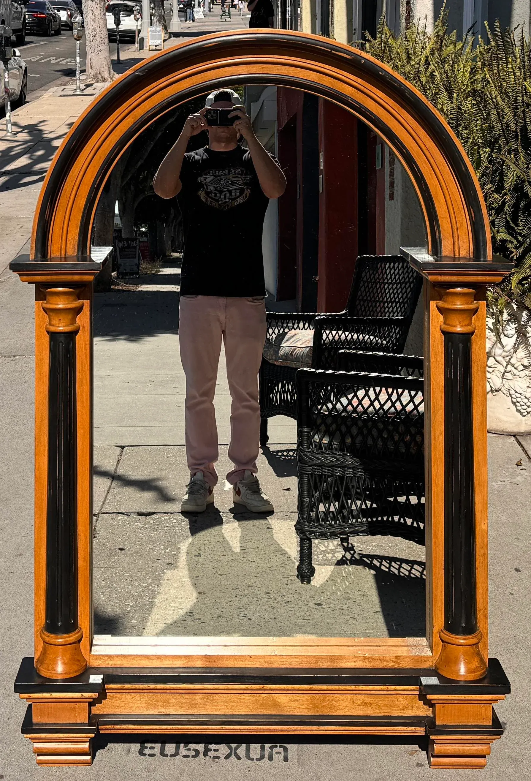 Michael Taylor Biedermeier Style Arched Mantel Wall Mirror