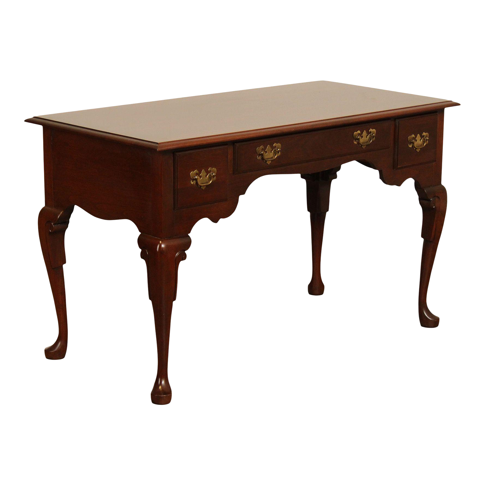 Queen Anne Style Cherry Three Drawer Writing Desk Chairish