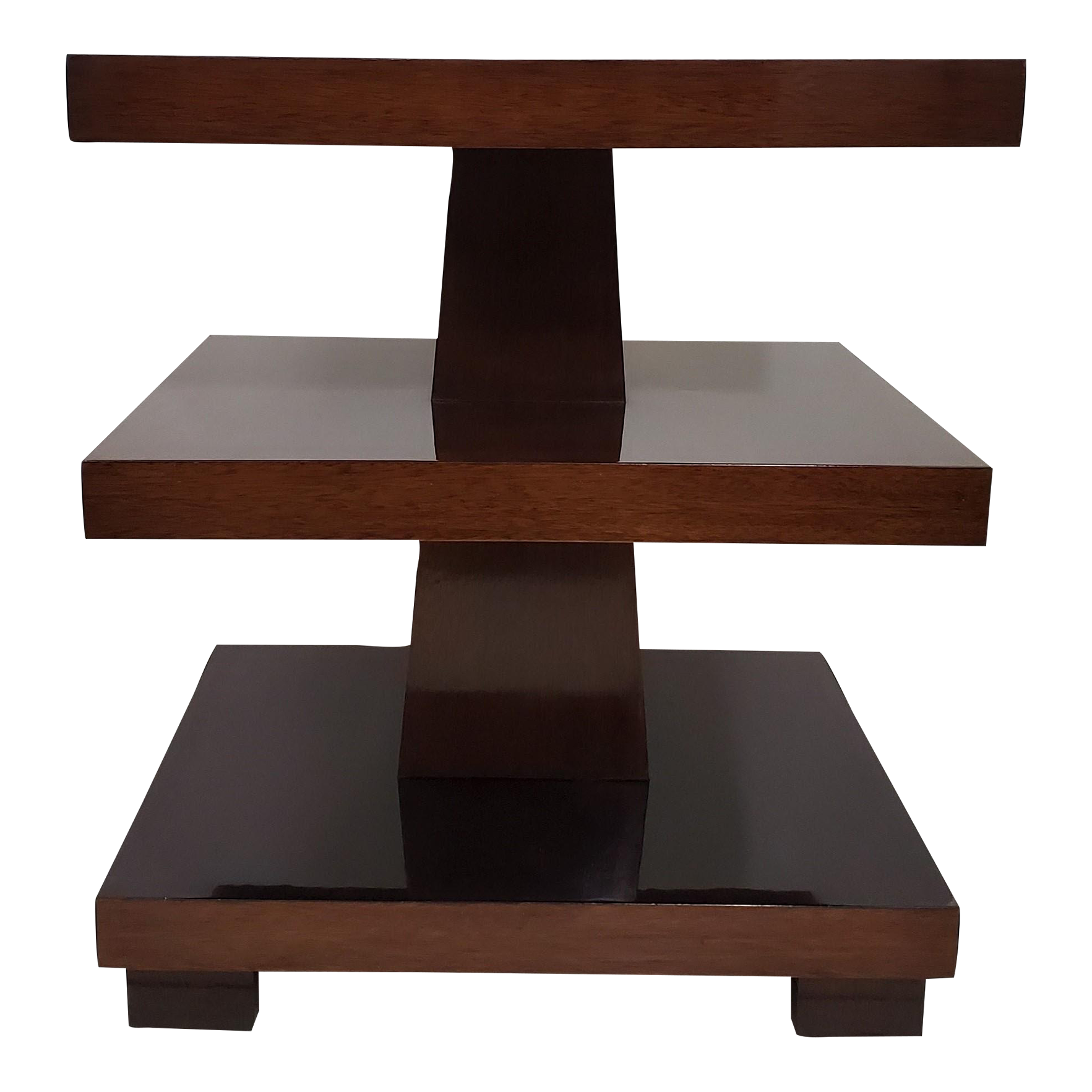 1980s Art Deco Revival Rectangular ThreeTiered Side Table Chairish