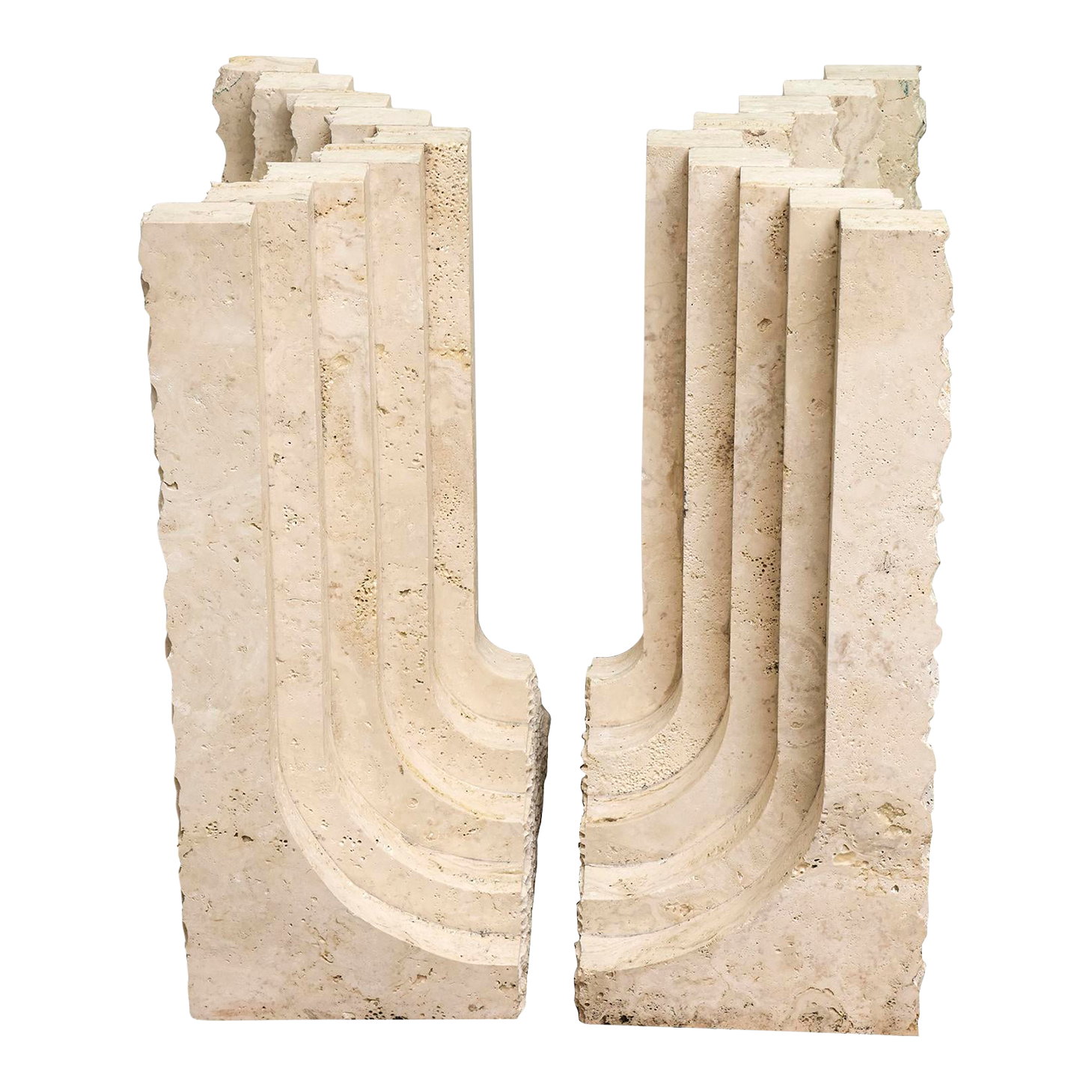 Organic Coral Stone Pedestal Table Bases for a Desk, Dining Table, or