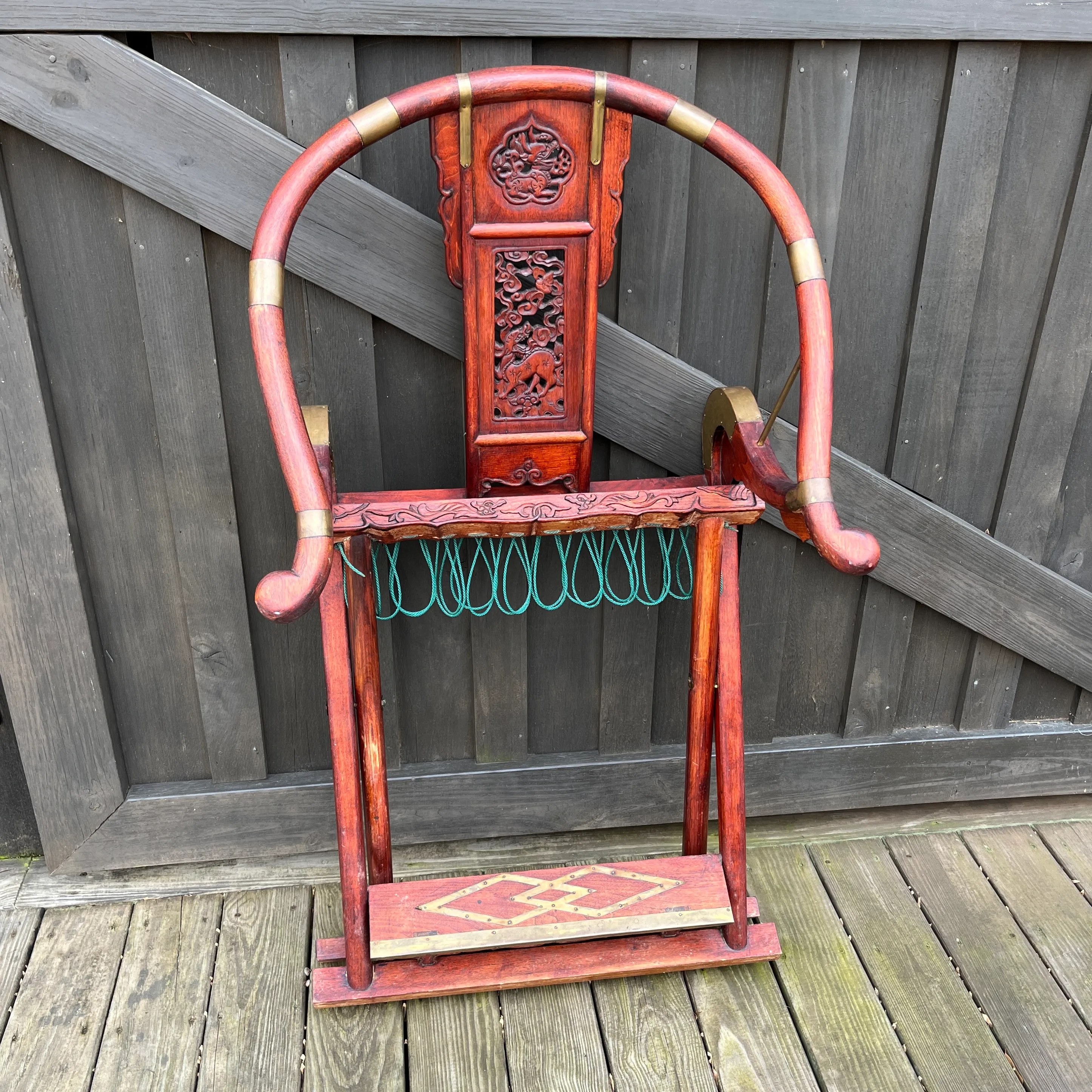 Vintage Asian Horseback Hunter's Folding Chair/Glamping