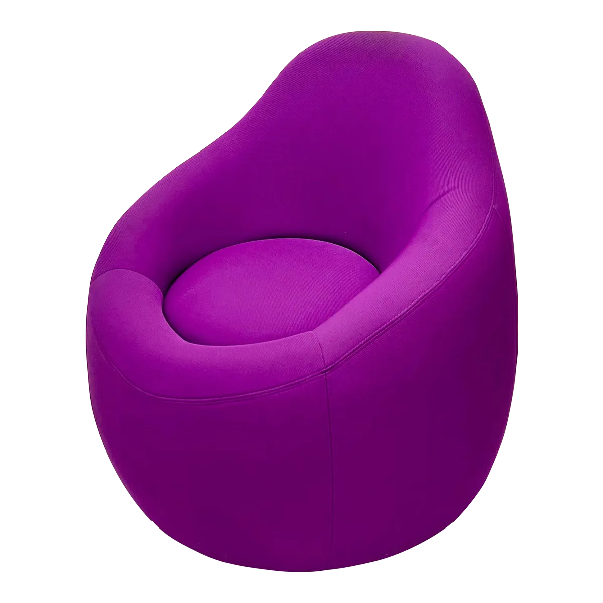2000s “Blobism” Violet Upholstered Bubble Chair Chairish