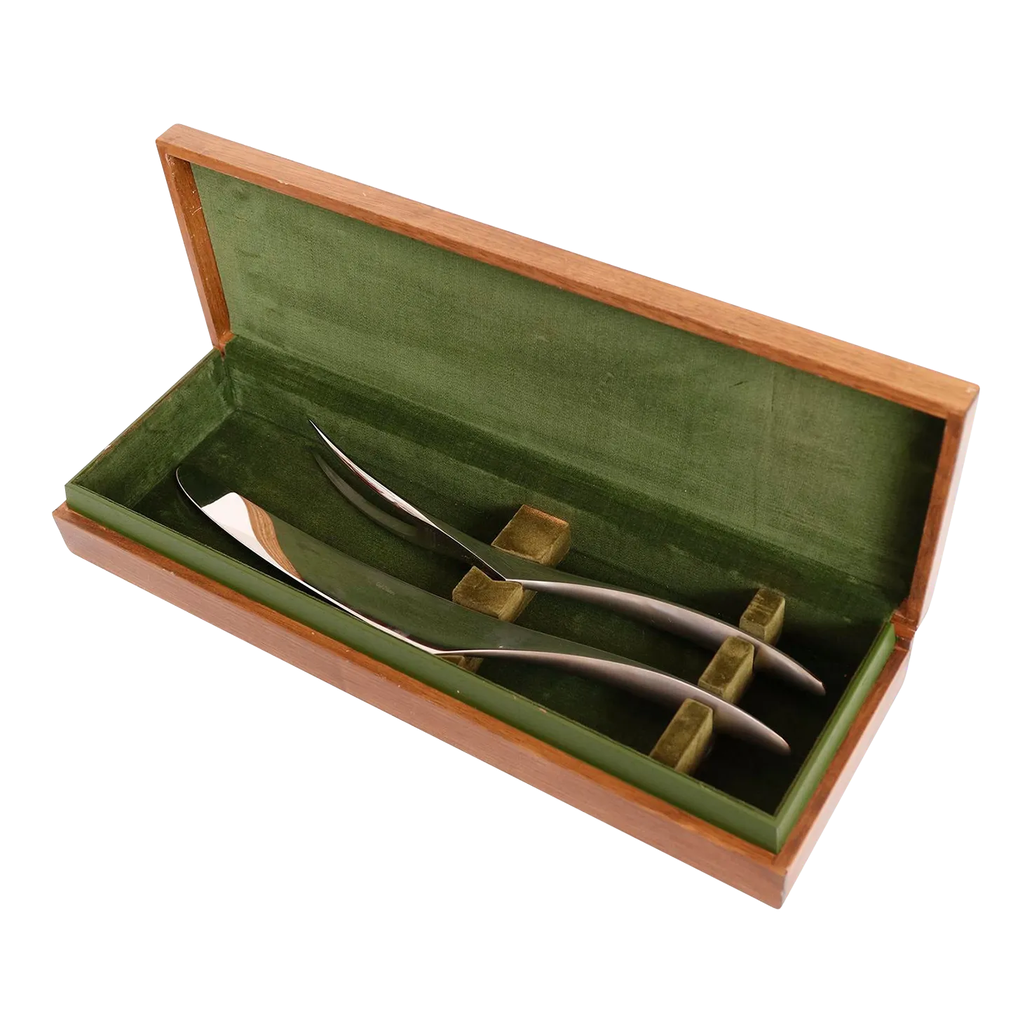 Italian Modernist Stainless Steel Carving Knife & Fork Set Chairish