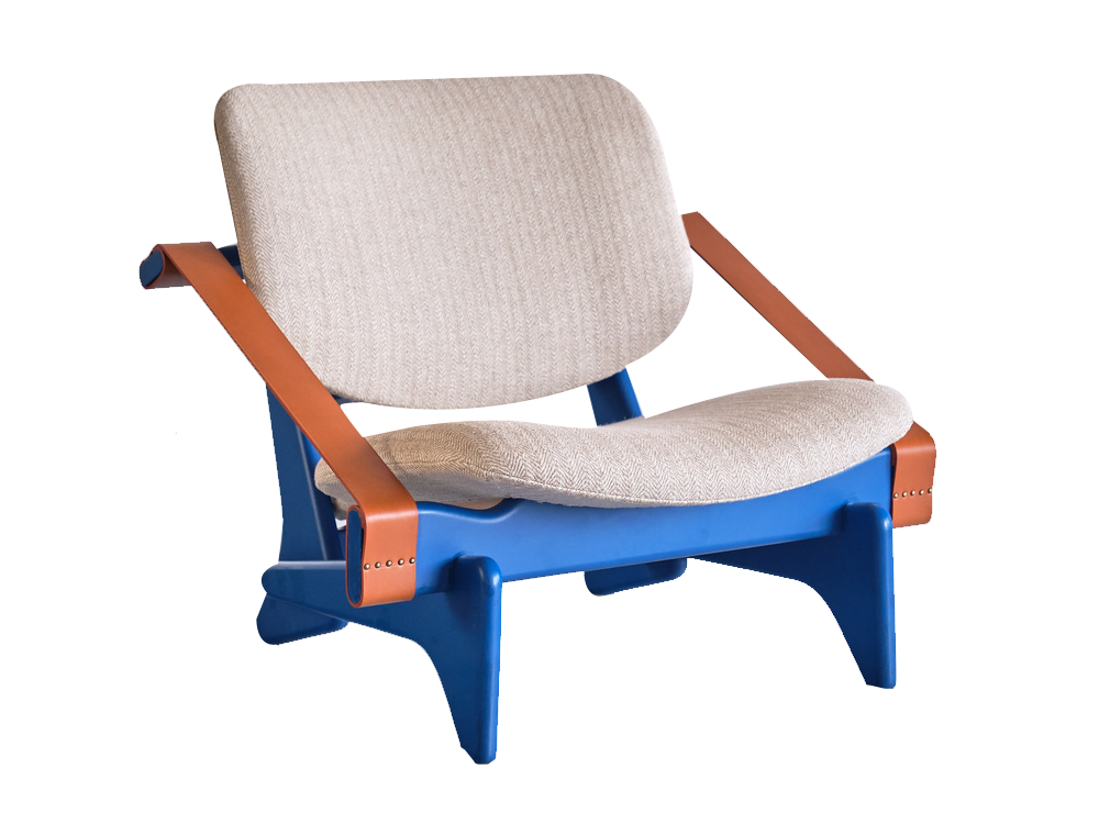 Blue Jumbo Lounge Chair by Olof Ottelin for Keravan Stockmann
