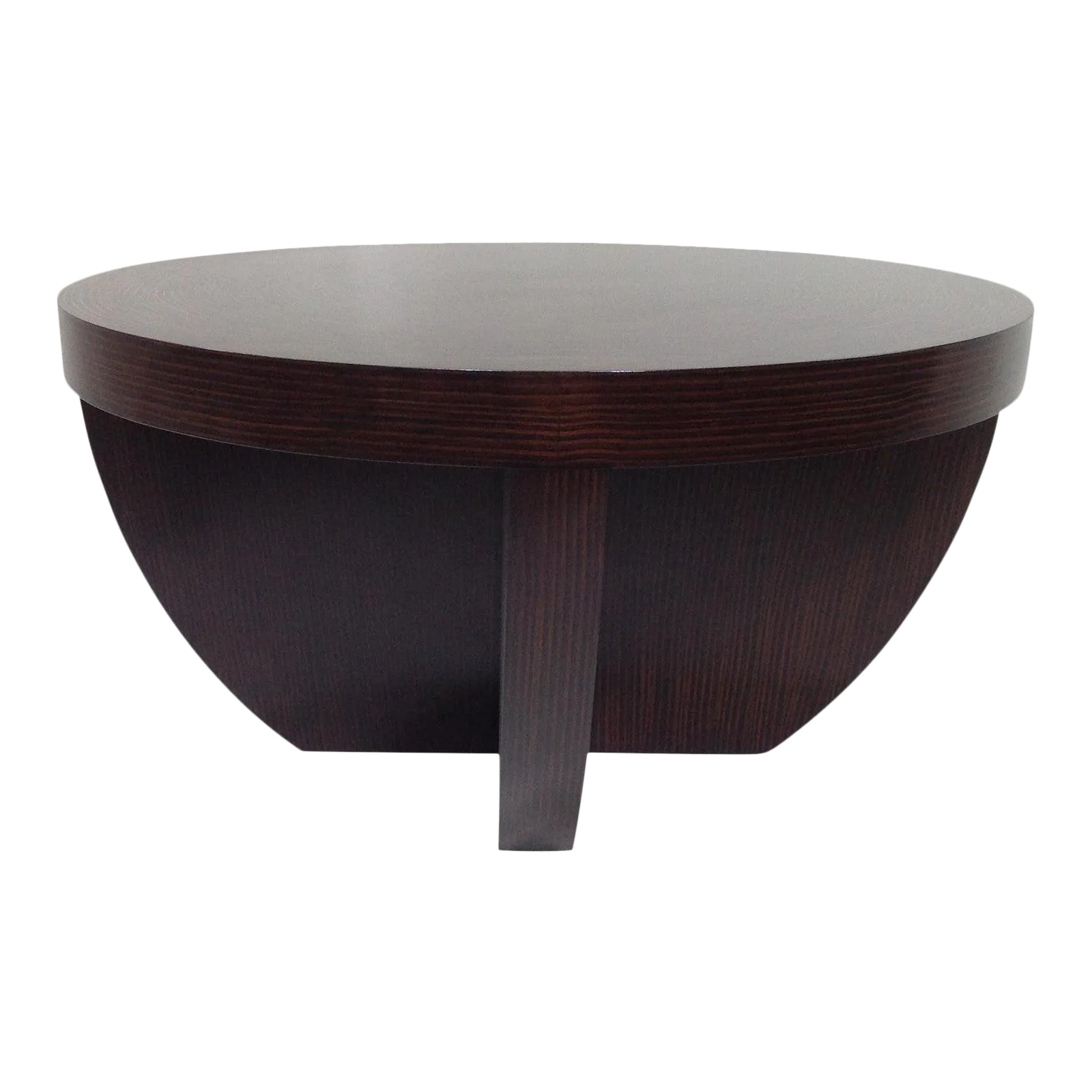 Modern Round Coffee Table With Zembrano Finish Chairish