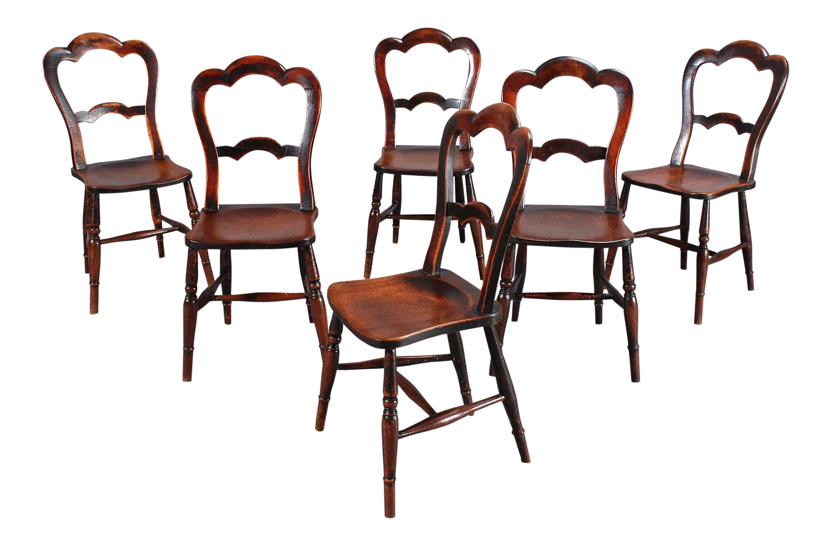 19th C. Country Chairs Set of 6 Chairish