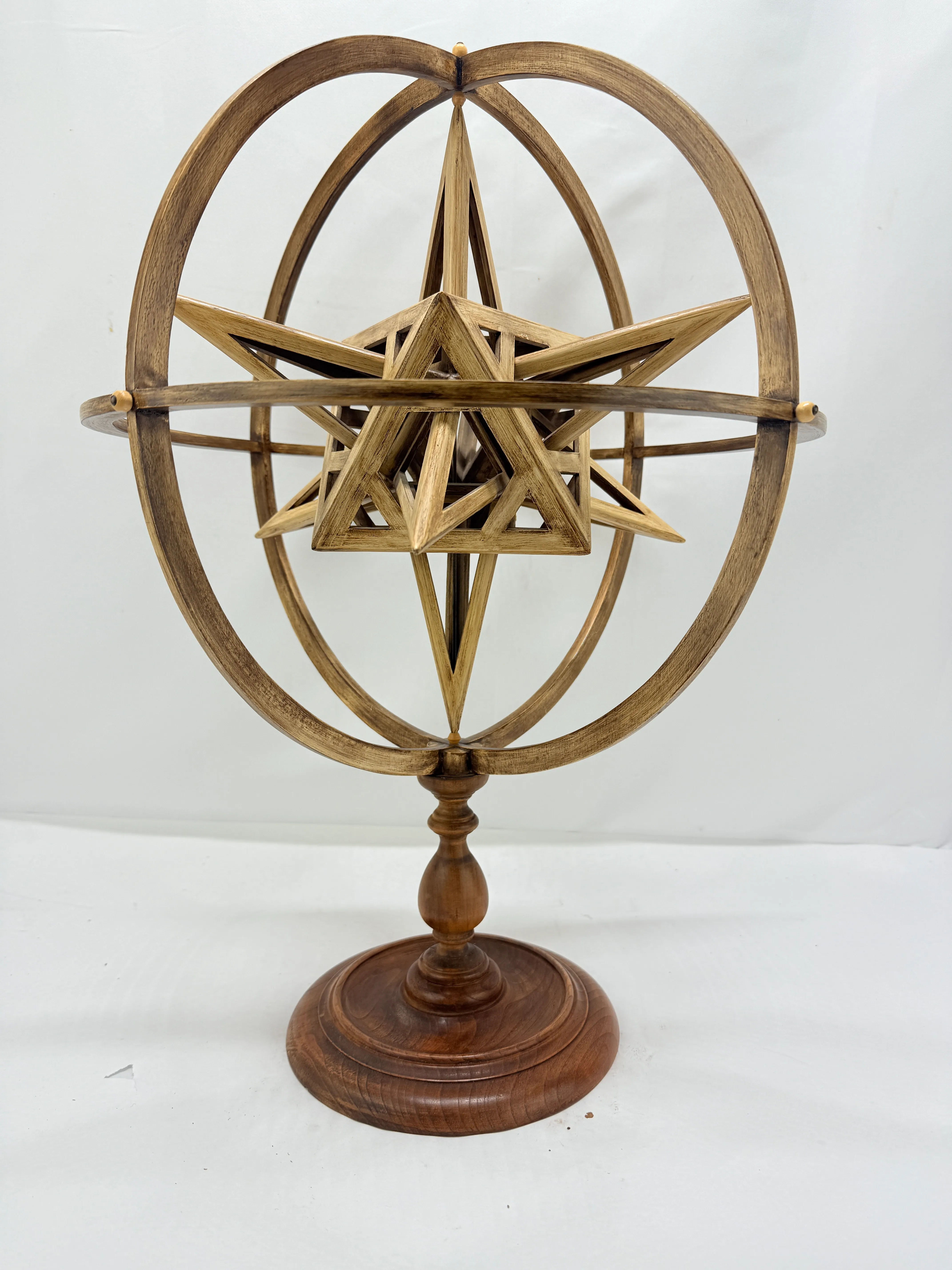Jean-Marie Malzieu (B. 1948), Rotating Armillary Sphere Sculpture