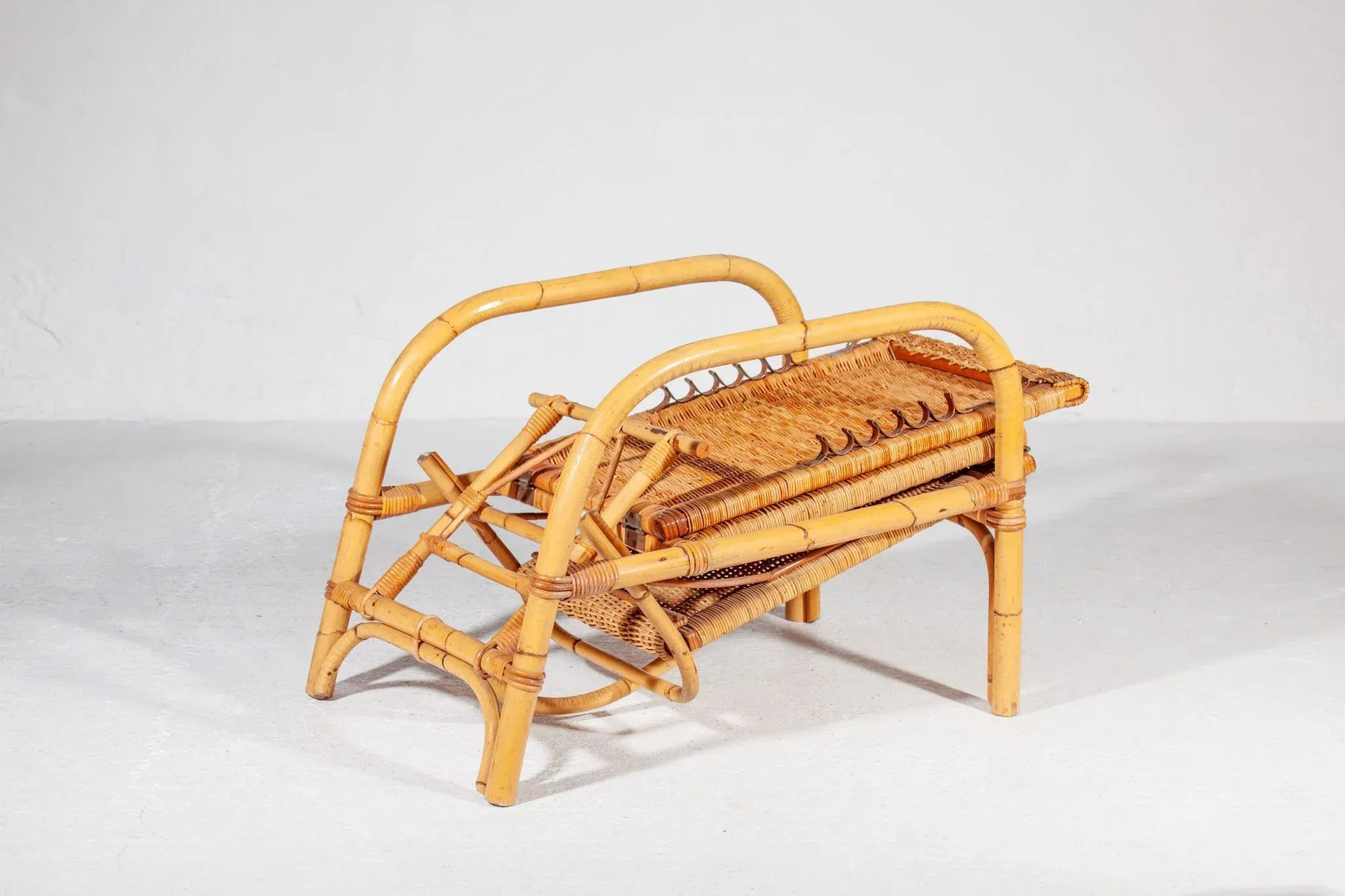 Bamboo & Rattan Easy Chair, Italy, 1960s