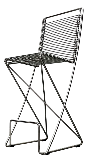 Postmodern German Kreuzschwinger Kitchen Barstool by Till Behrens for Meyer Stahlmöbel, 1980s