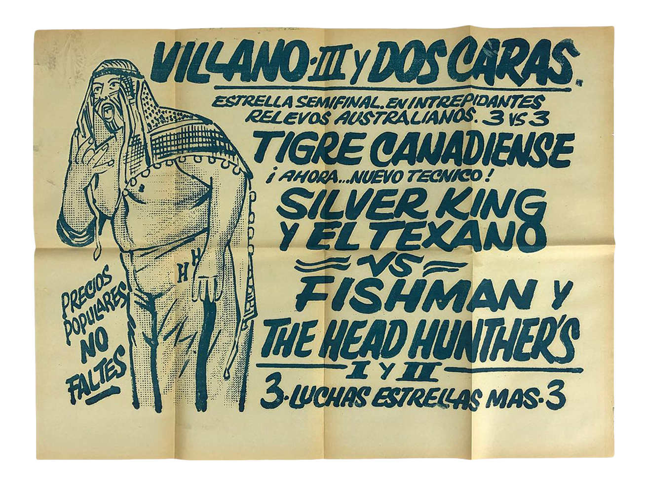 Original Mexican Wrestling Poster Tigre Canadiense Chairish