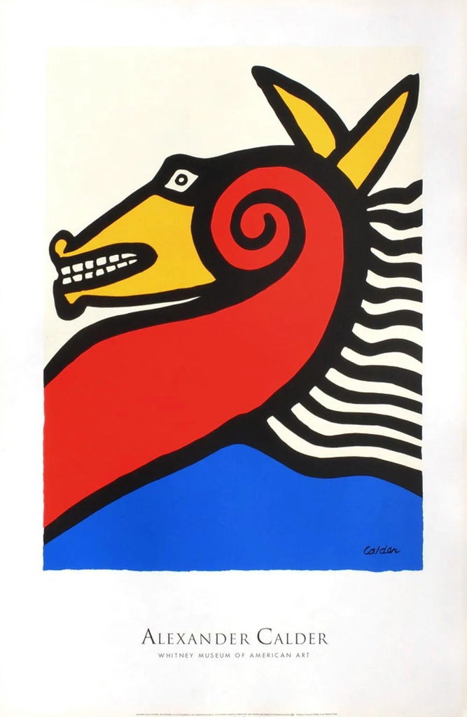 1990 Alexander Calder Horse Screenprint Poster | Chairish