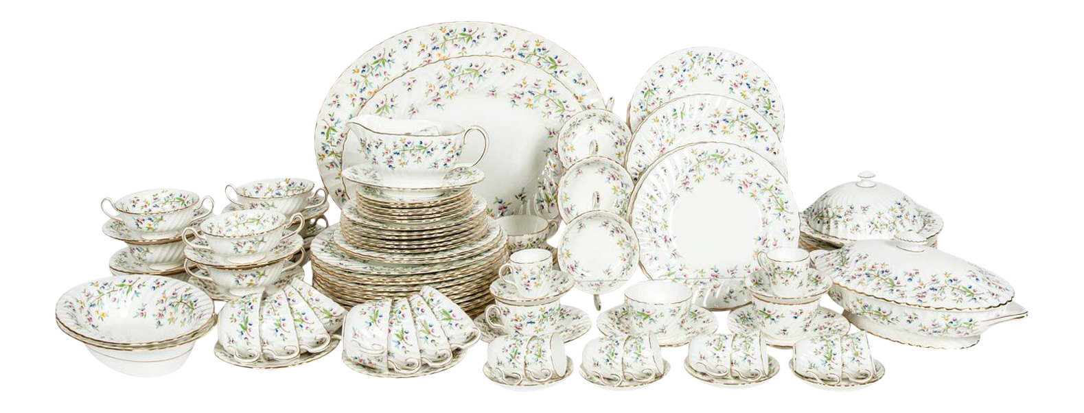Minton English Full Service Dinnerware Service for 12 Set of 88