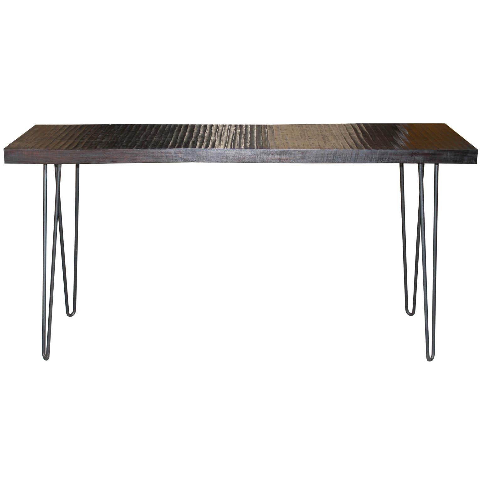 Contemporary Mahogany Pin Leg Console Table Chairish