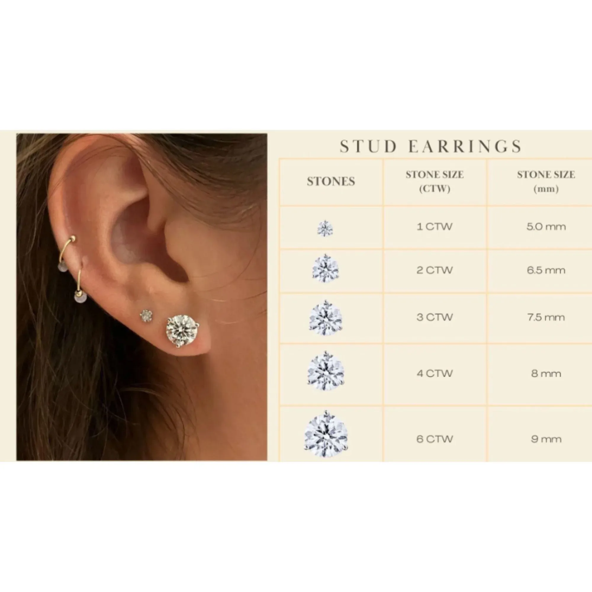 Igi Certified 6 Carat Tw Lab Grown Diamond 14k Martini Stud Earrings - 2 Pieces