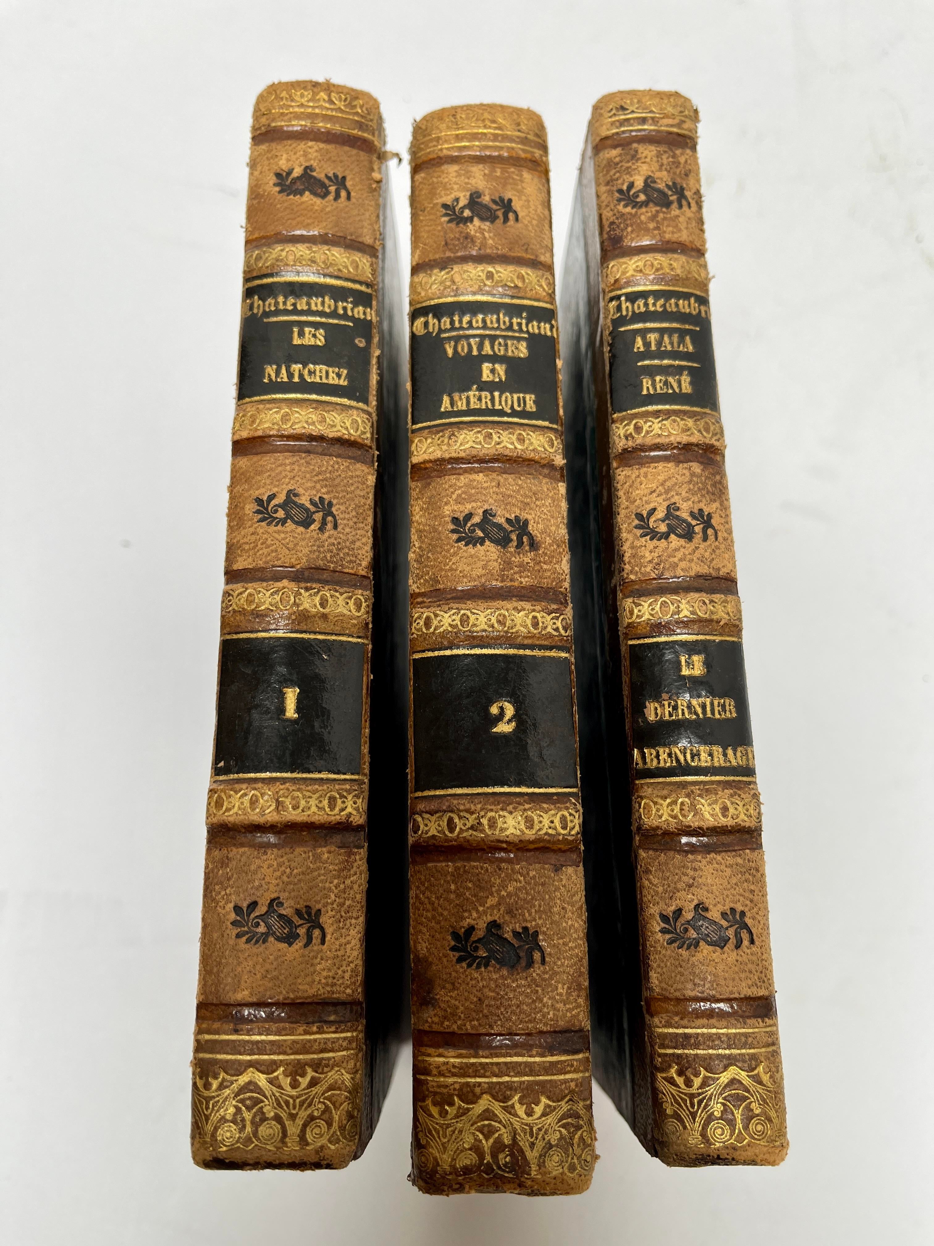 アンティーク雑貨 Old French Books 1830. antique-1830s-french-leather-