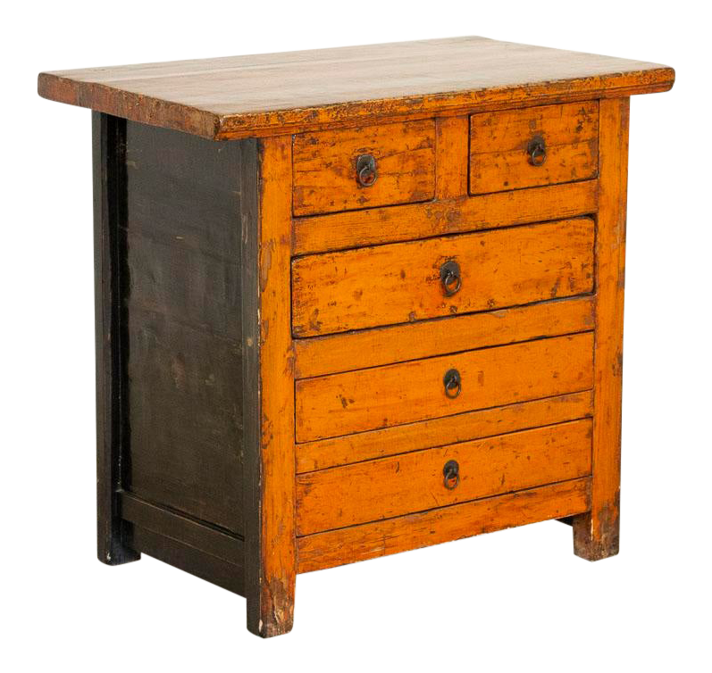 orange painted furniture