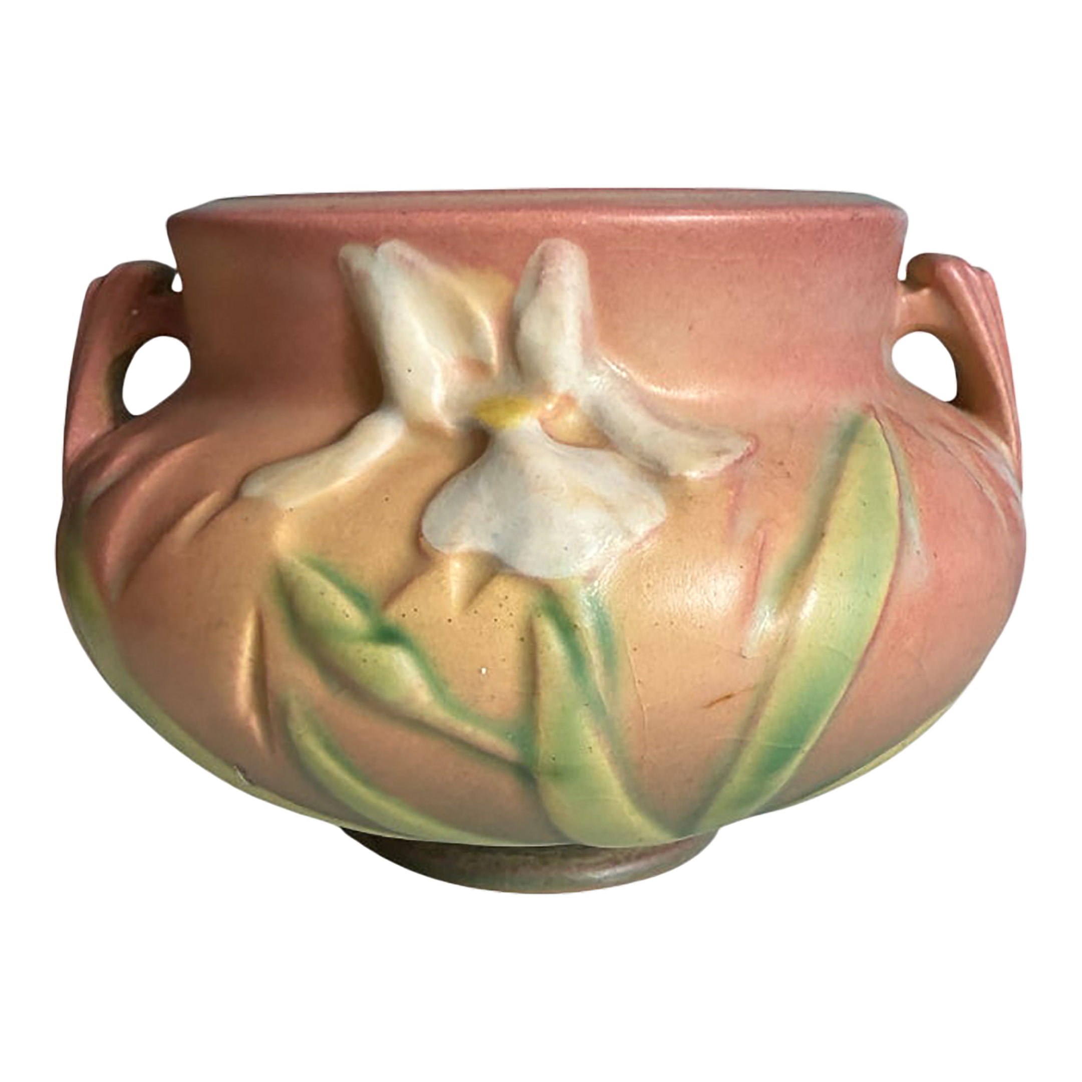 Vintage Ceramic Vase by Roseville Pottery, 1939, Iris