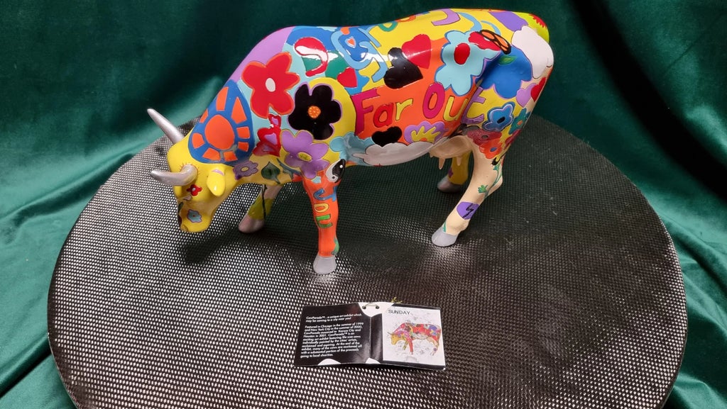 Ceramic Cowparade Sculpture by Kay Ormond | Chairish