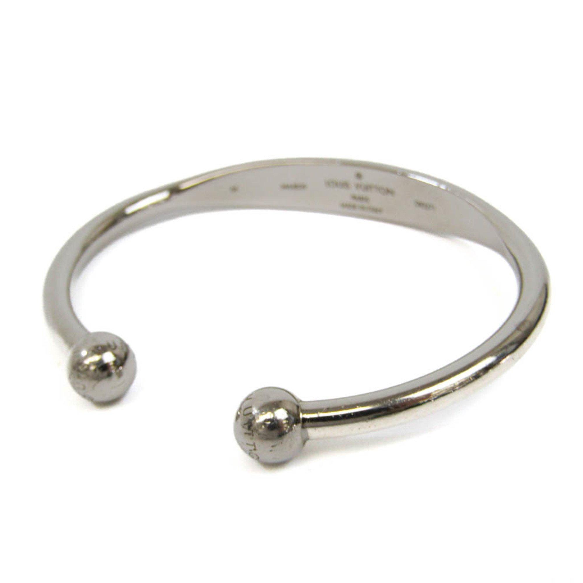 Louis Vuitton Jonc Monogram M64839 Metal Bangle Silver | Chairish