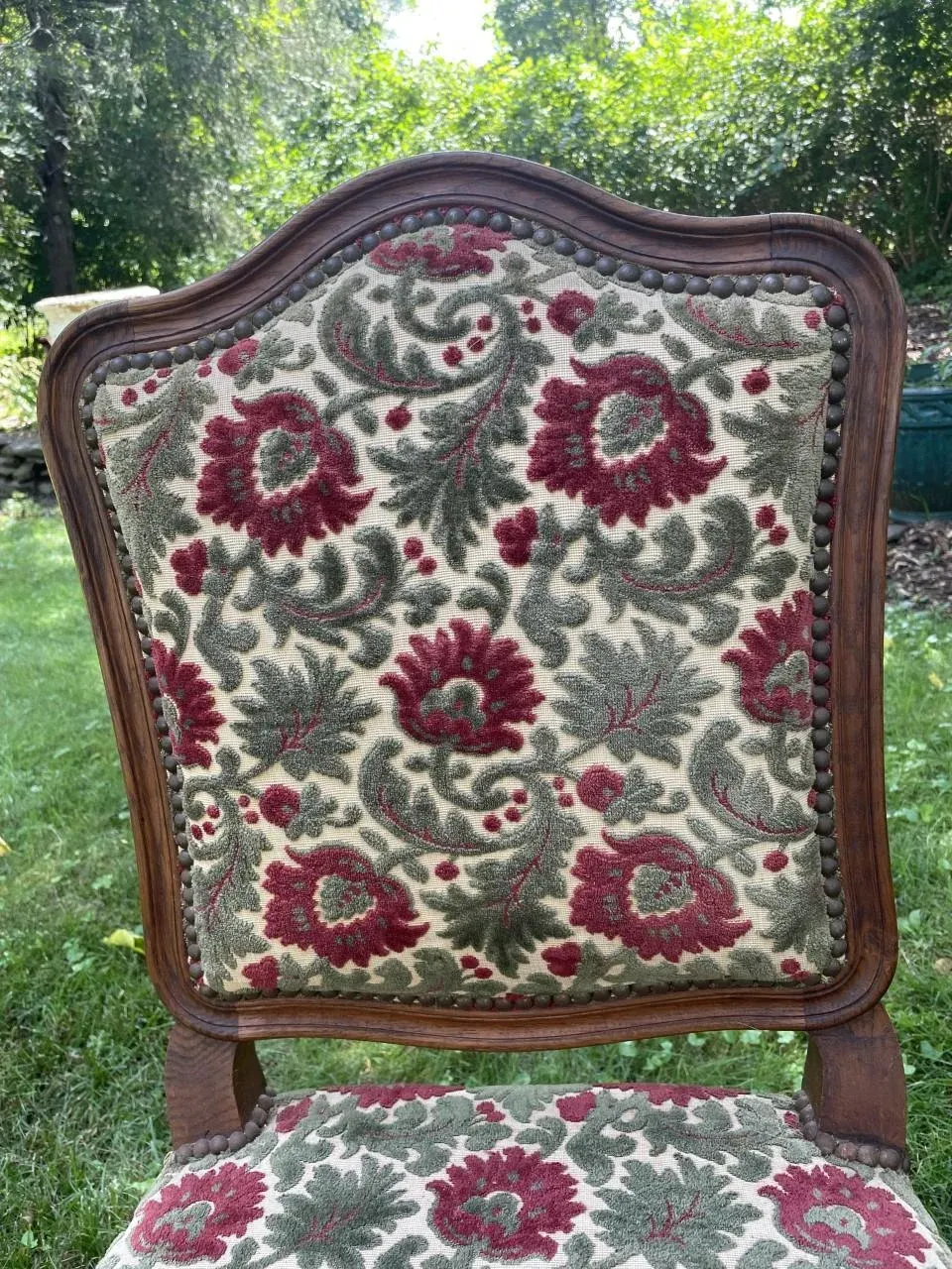 Early 20th Century Set of 6 Upholstered Dining Chairs in Walnut