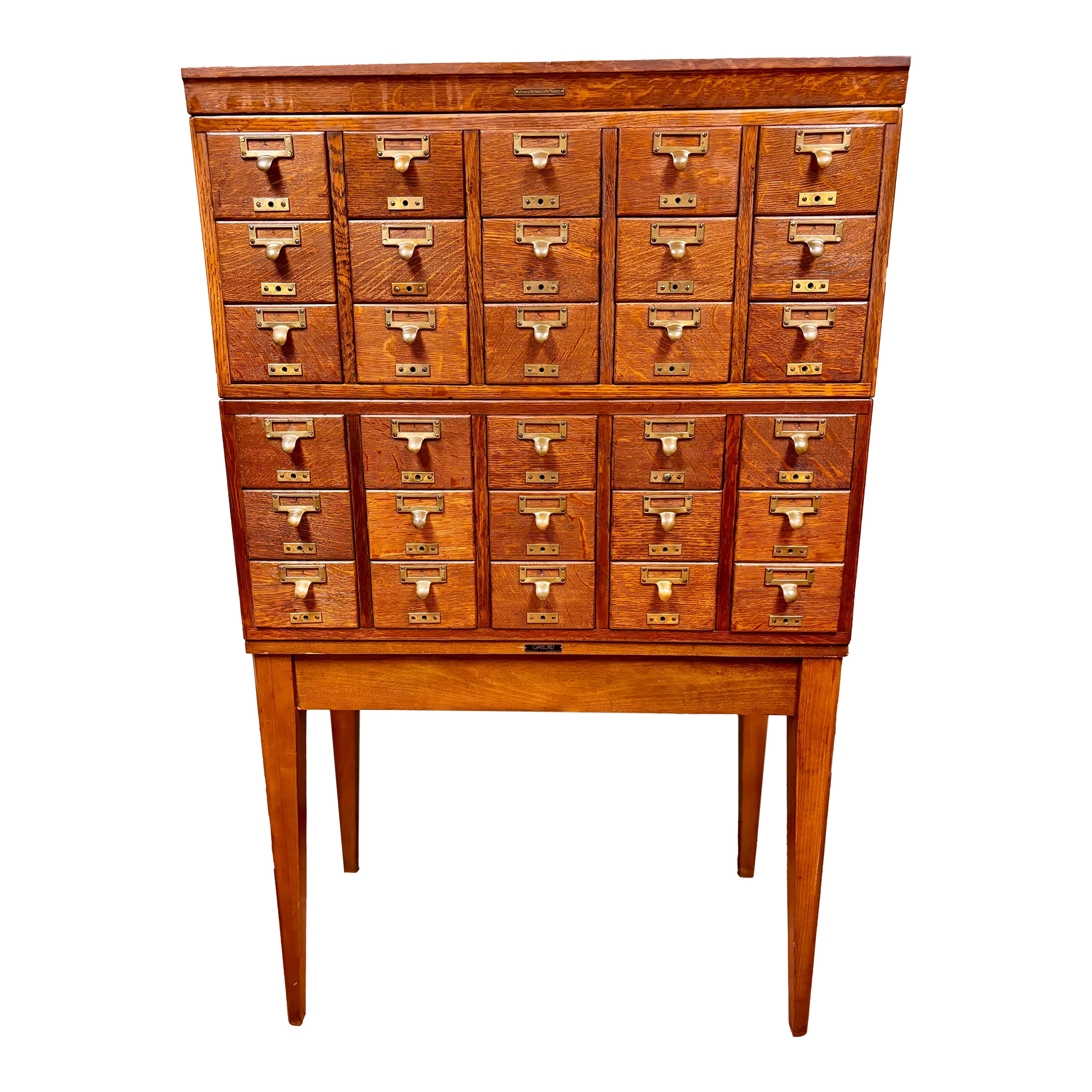 Mid 20th Century Vintage MidCentury Library Bureau Sole Makers 30