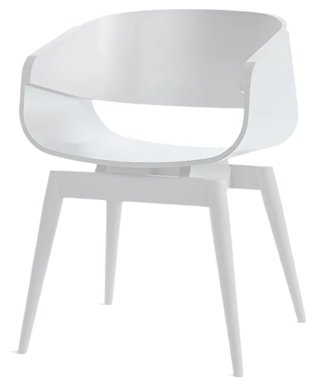 4th Armchair Color in White by Almost