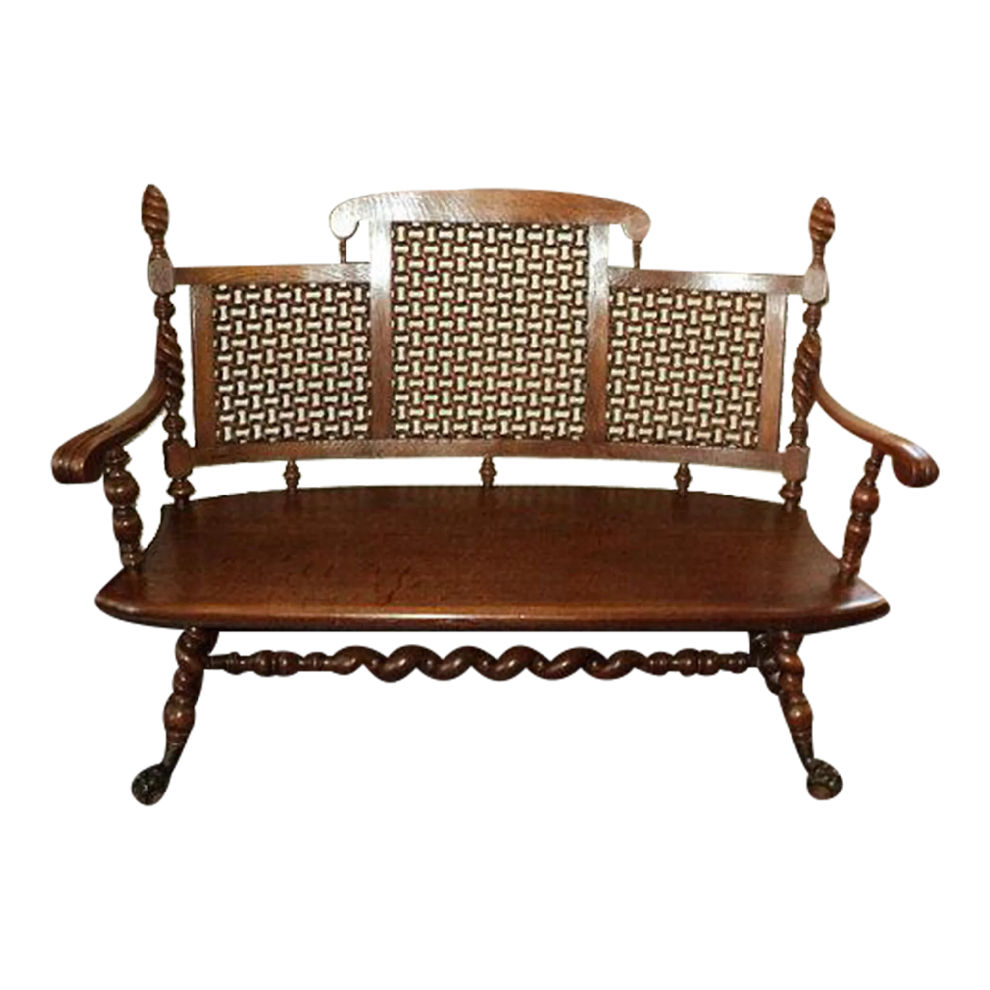 Circa 1885 to 1890 Merklen Brothers Oak Hall Bench Love Seat Chairish