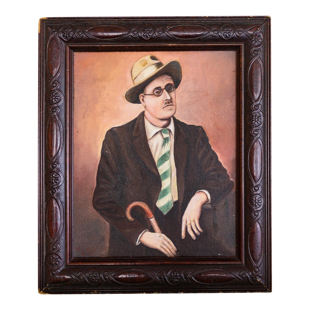 Oil Painting of James Joyce Modeled on Berenice Abbot 1928 Portrait ...
