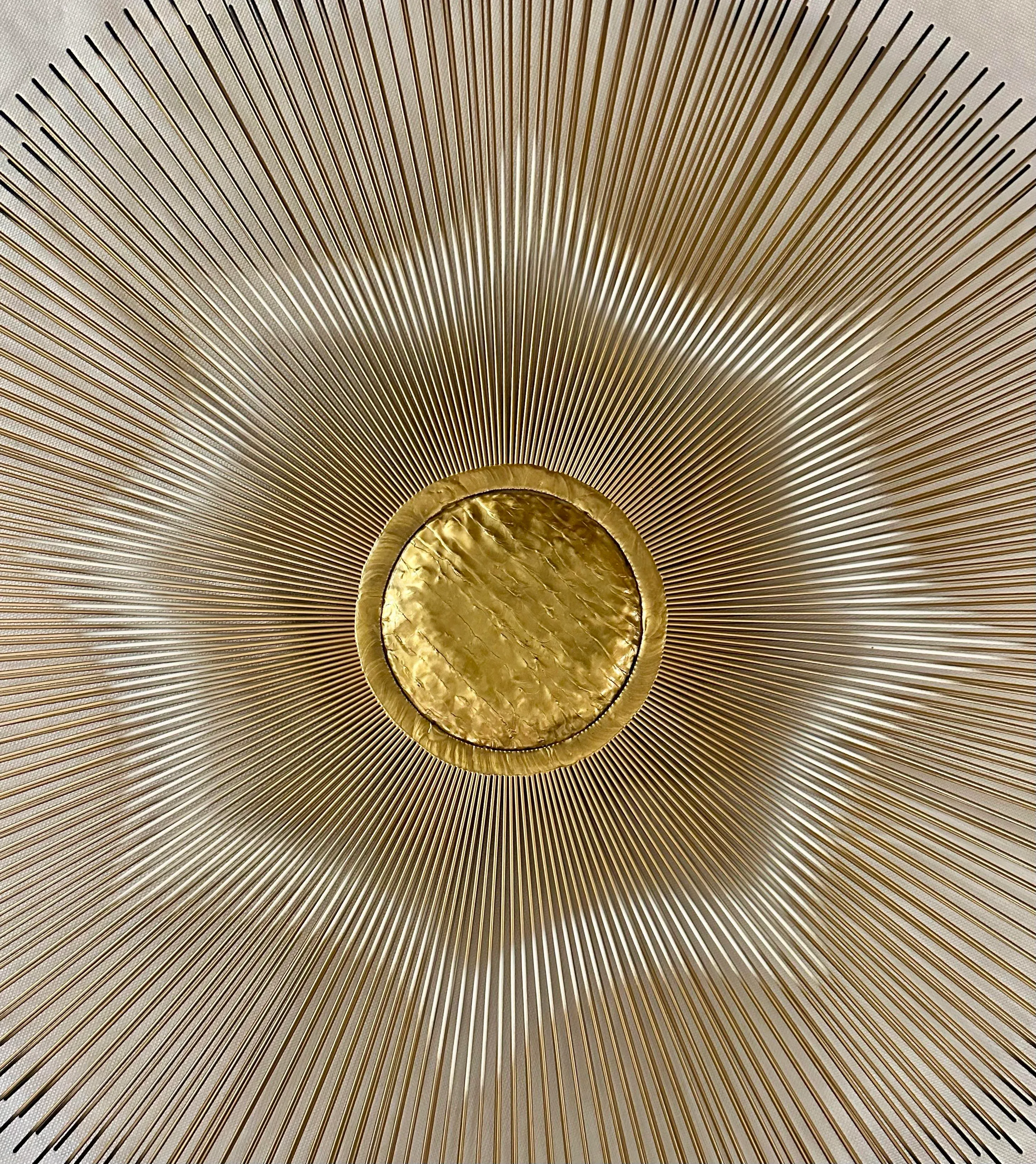 キャンバスアート Sunburst Gold デコボックス 抽象デザイン3400 Brutalist Large Mid-Century Modern Sunburst Sculpture by Casa