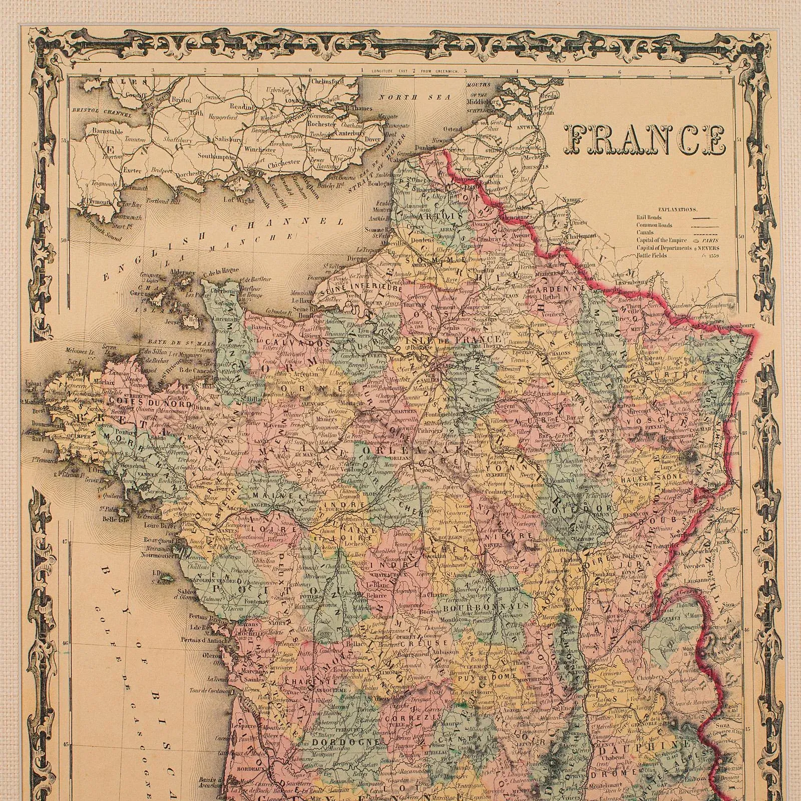 1970's Large Vintage France Map | Chairish