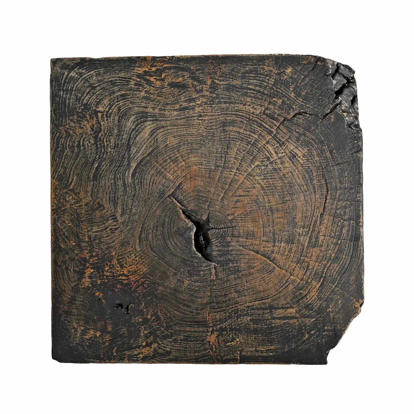 その他 Burnt teak wood Teak Root Cube, Large