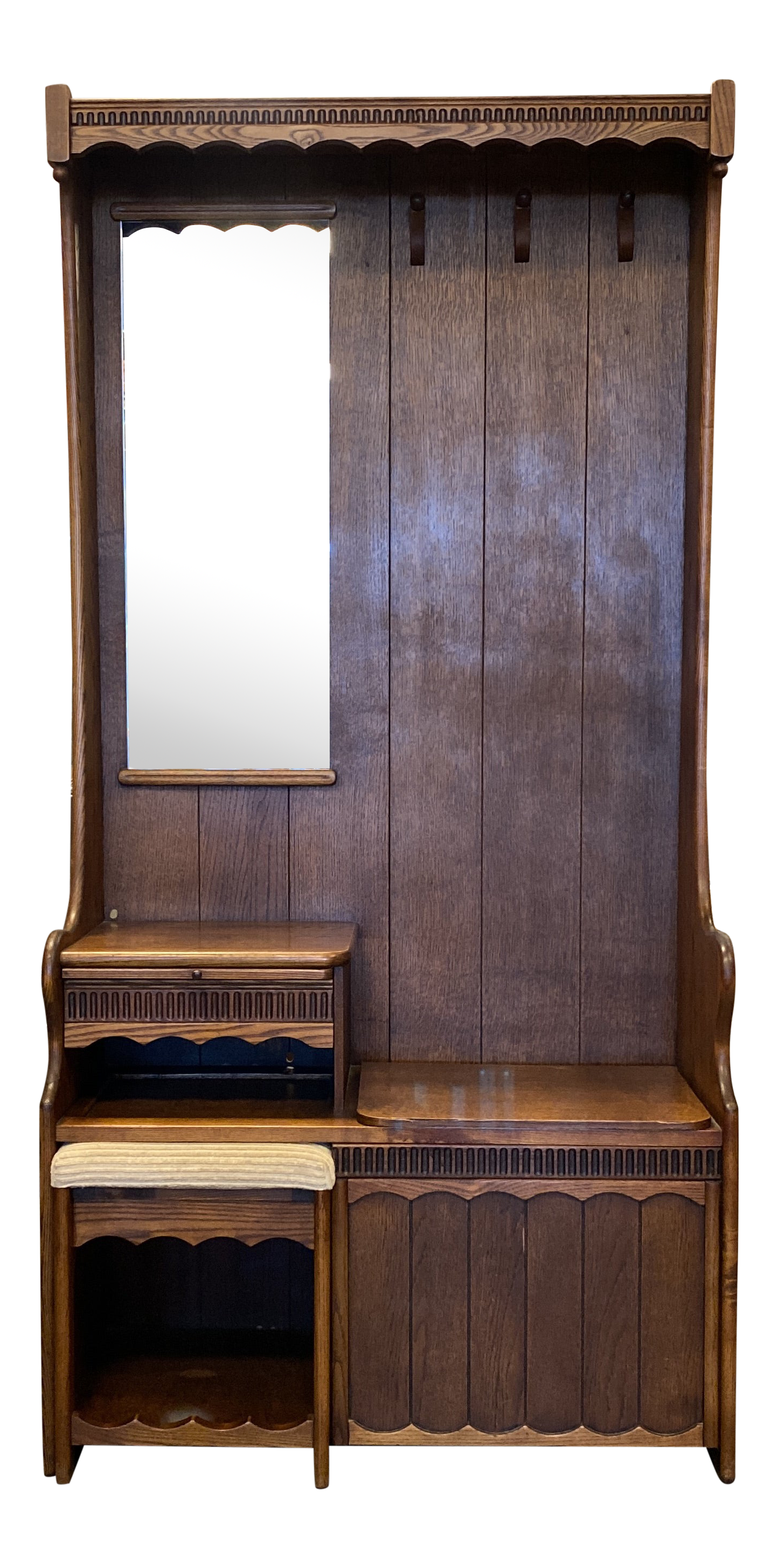 entryway benches shoe storage on Vintage Entryway Bench Chairish