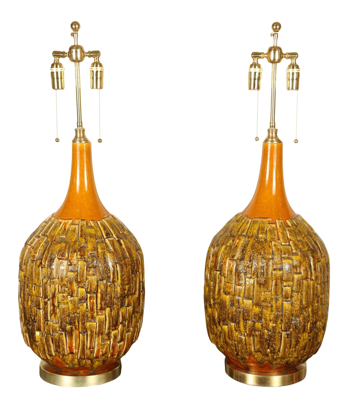 MidCentury Ceramic Lamps a Pair Chairish