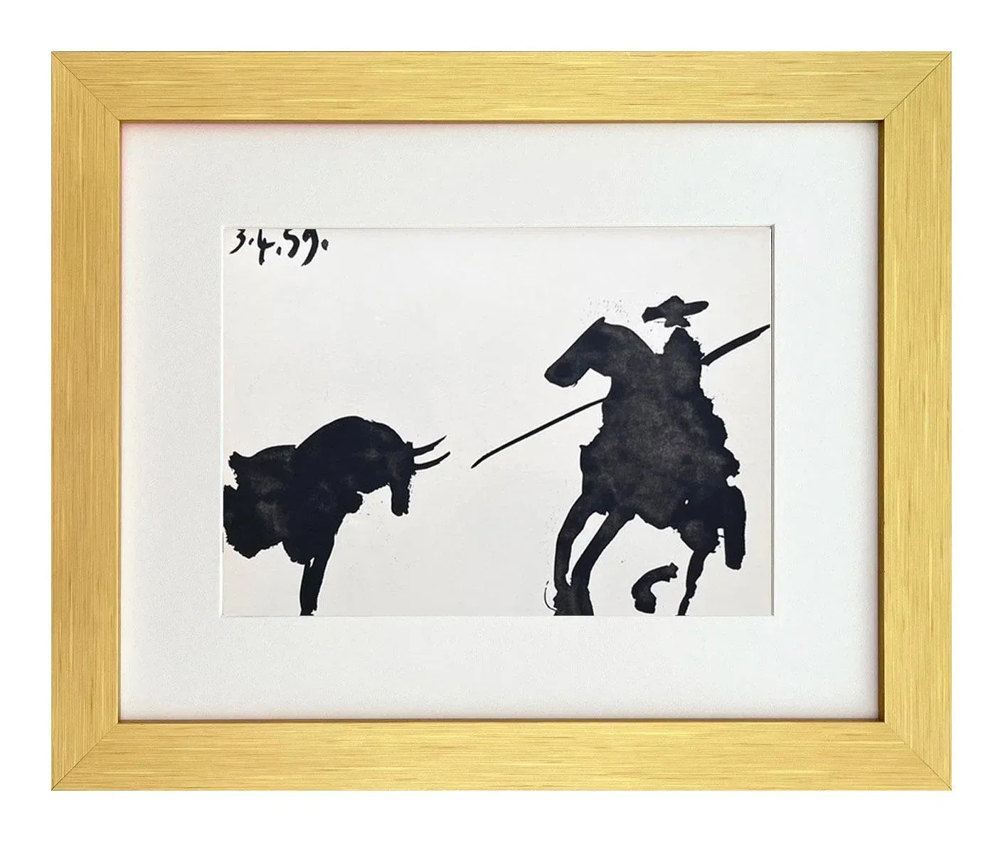 Emi picasso　804040 Pablo Picasso Framed Toros Y Toreros 7 Dated 3/4/59 | Chairish