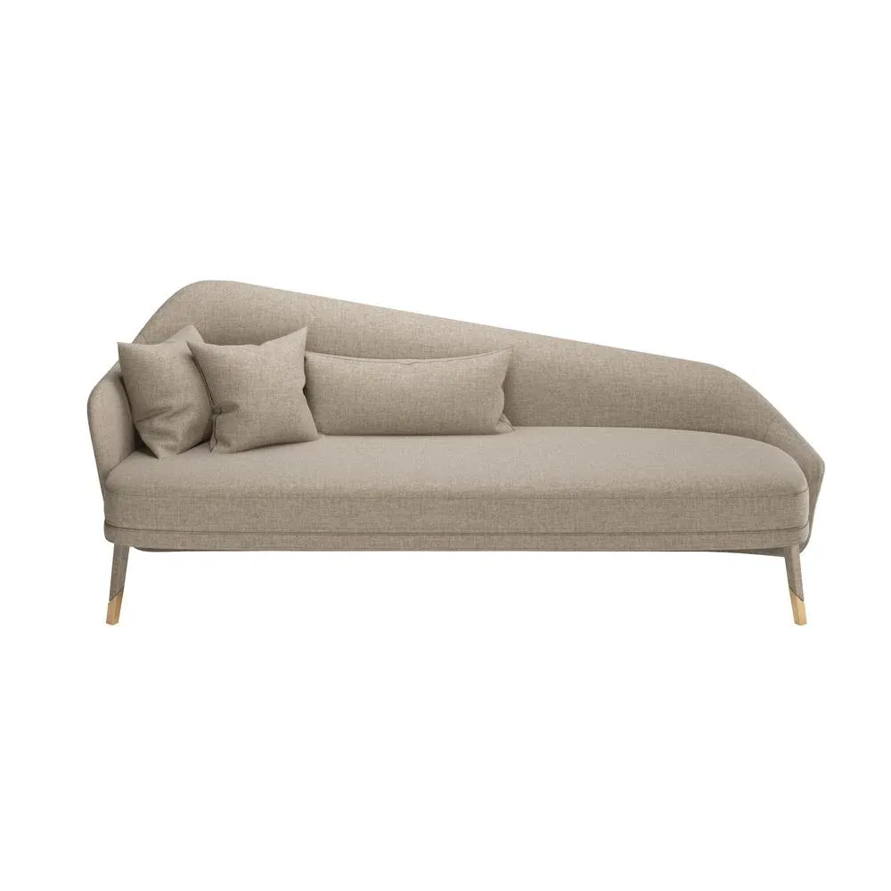 Bhutan Greige Fabric Daybed by Javier Gomez