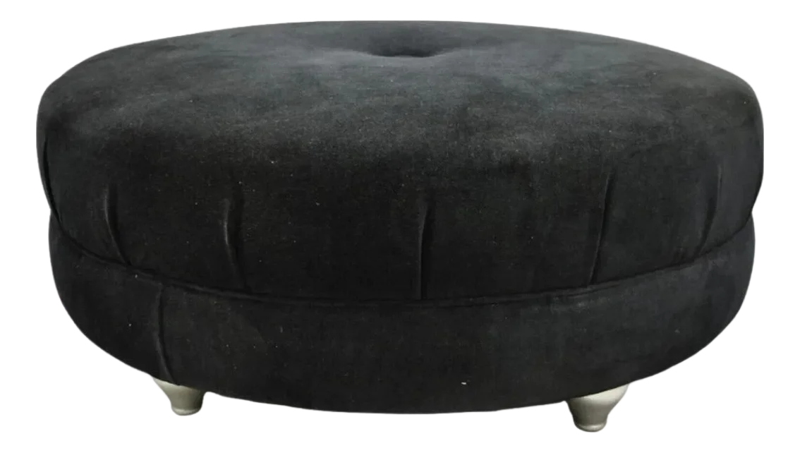 Late 20th Century Modern Black Button Tufted 38\