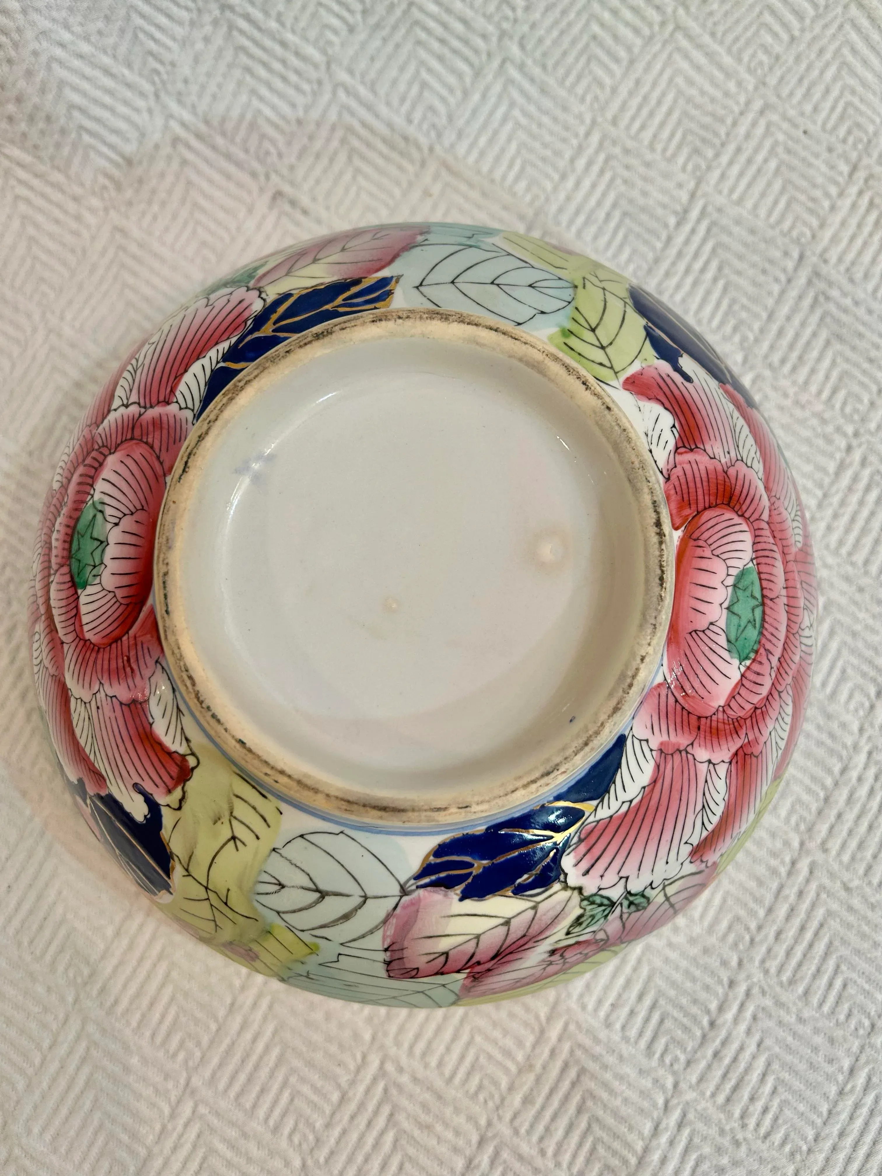 Vintage 10” Chinoiserie Tobacco Leaf Bowl1950’s Mid-Century Modern Baumritter Metal & Wood Lounge Chair