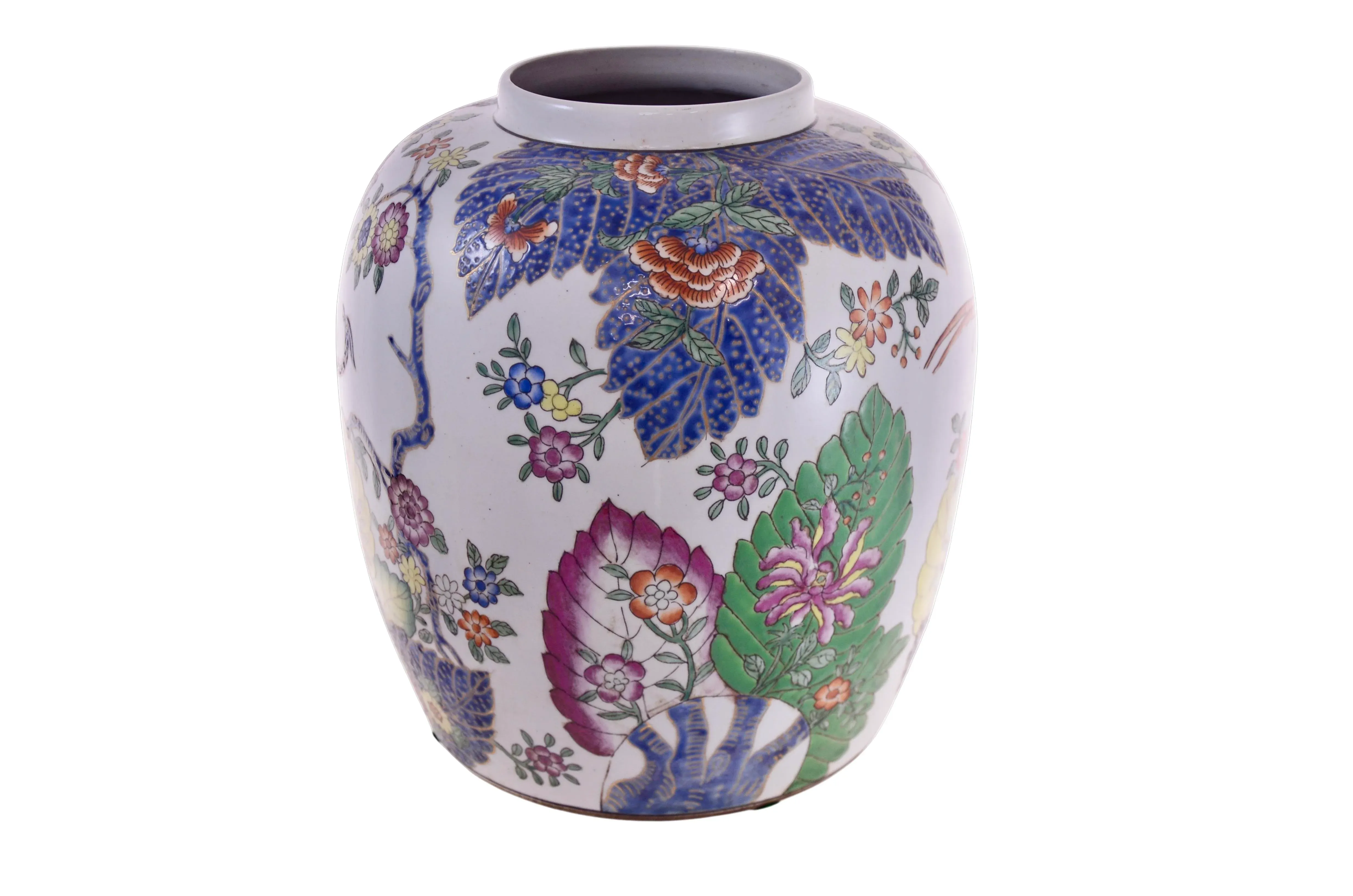 Chinoiserie Tobacco Leaf Design Ginger Jar Urn main image 2