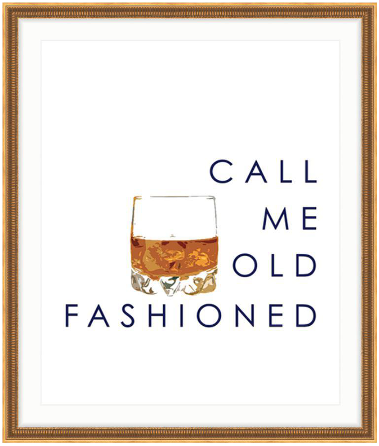 Call Me Old Fashioned Framed Bourbon Print | Chairish