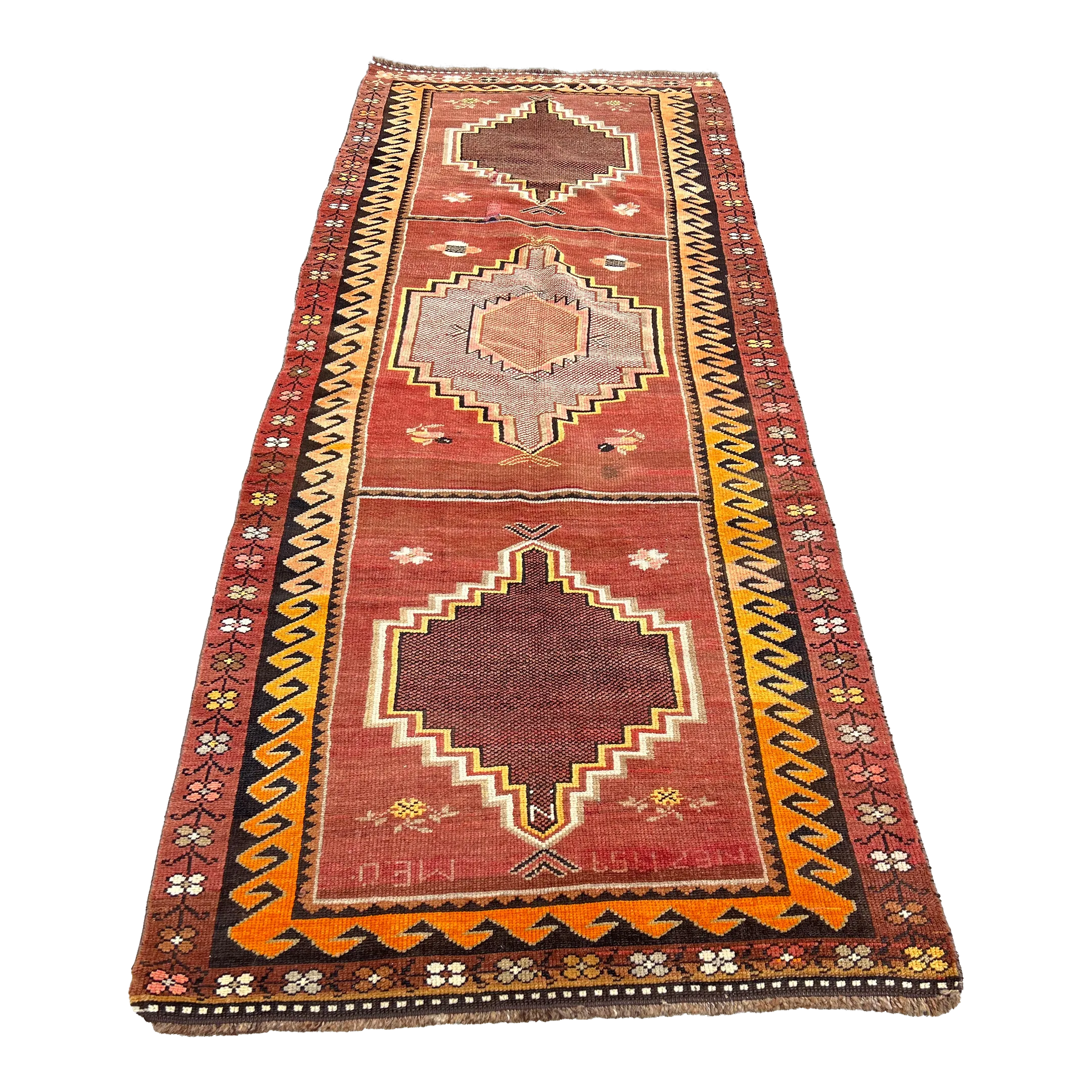Vintage Orange Warm Colors Nomadic Runner