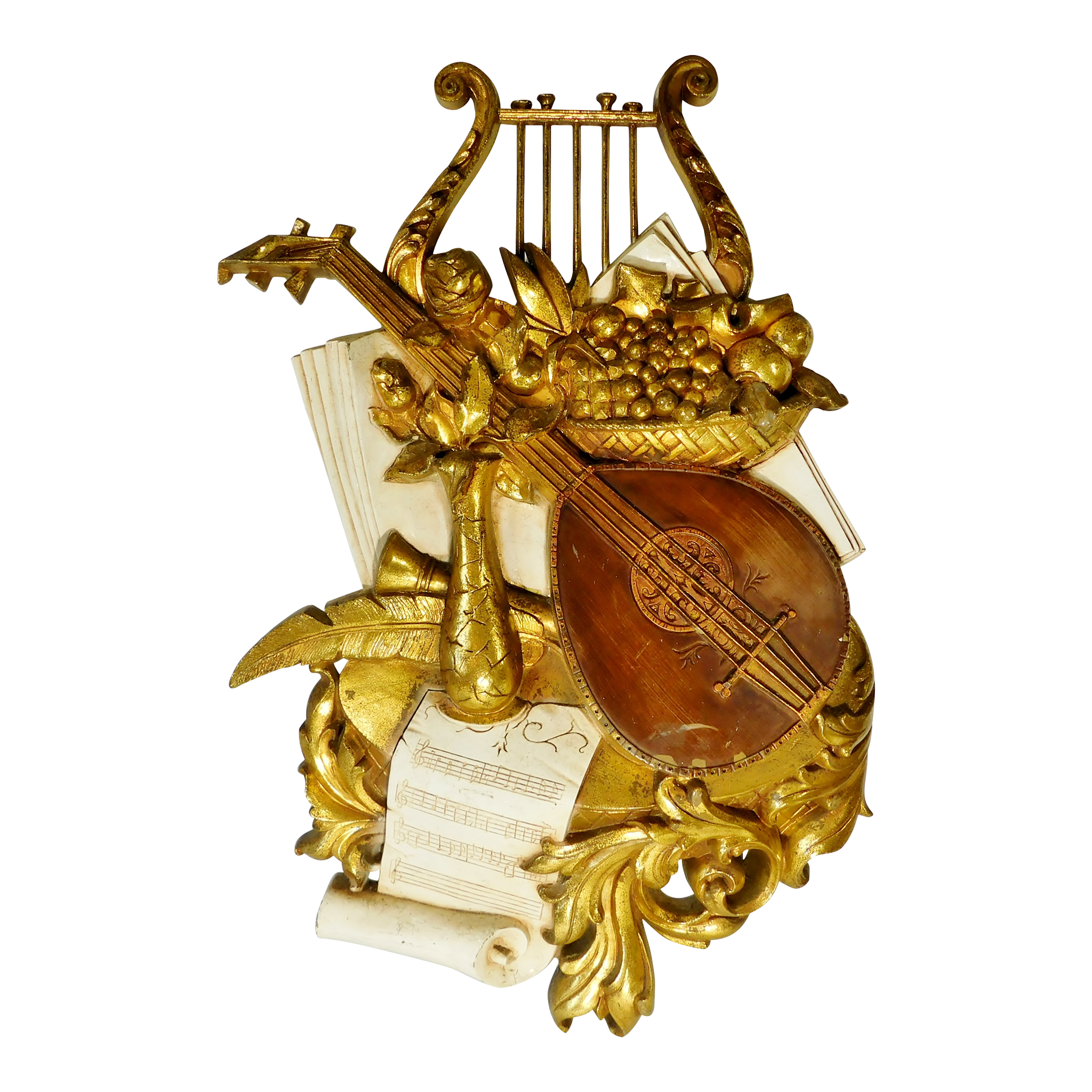 彫刻・オブジェ Vintage Syroco Violin Flowers 彫刻・オブジェ Vintage Syroco Violin Flowers 彫刻・オブジェ