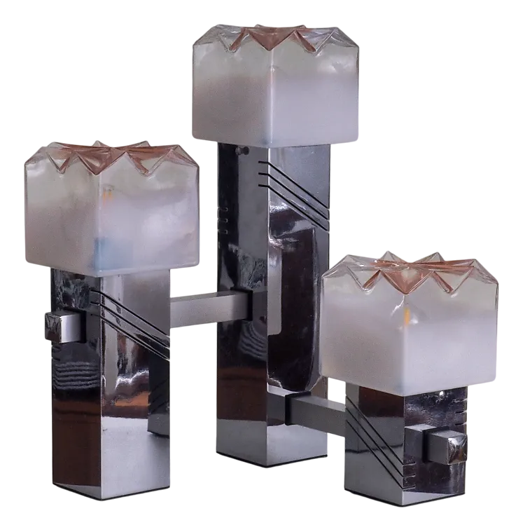 Table Lamp with Murano Glass Shades by Gaetano Sciolari, 1970s