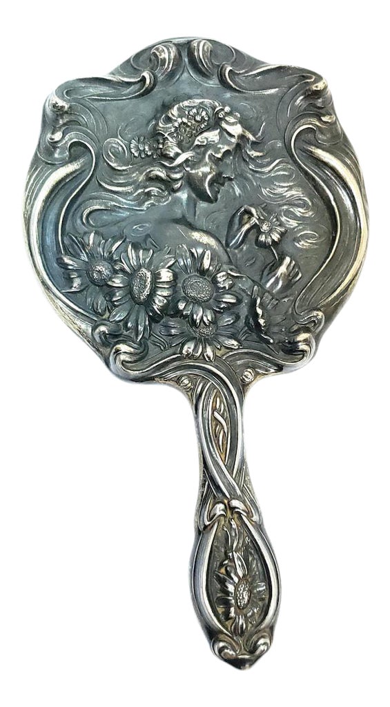 1900s Art Nouveau Unger Brothers Sterling Silver "He Loves Me" Patten ...