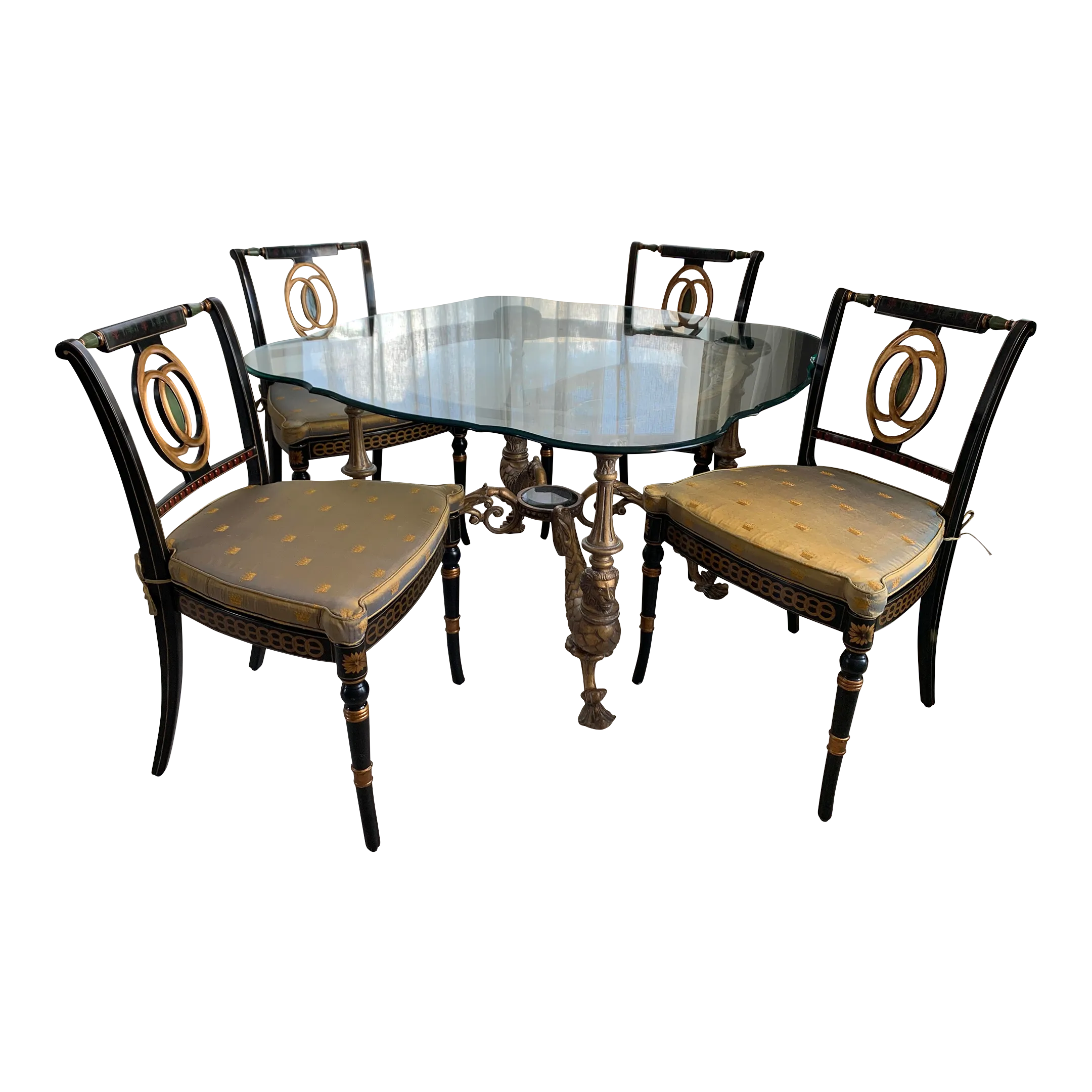 Contemporary Theodore Alexander English Regency Dining Set of 5 Chairish