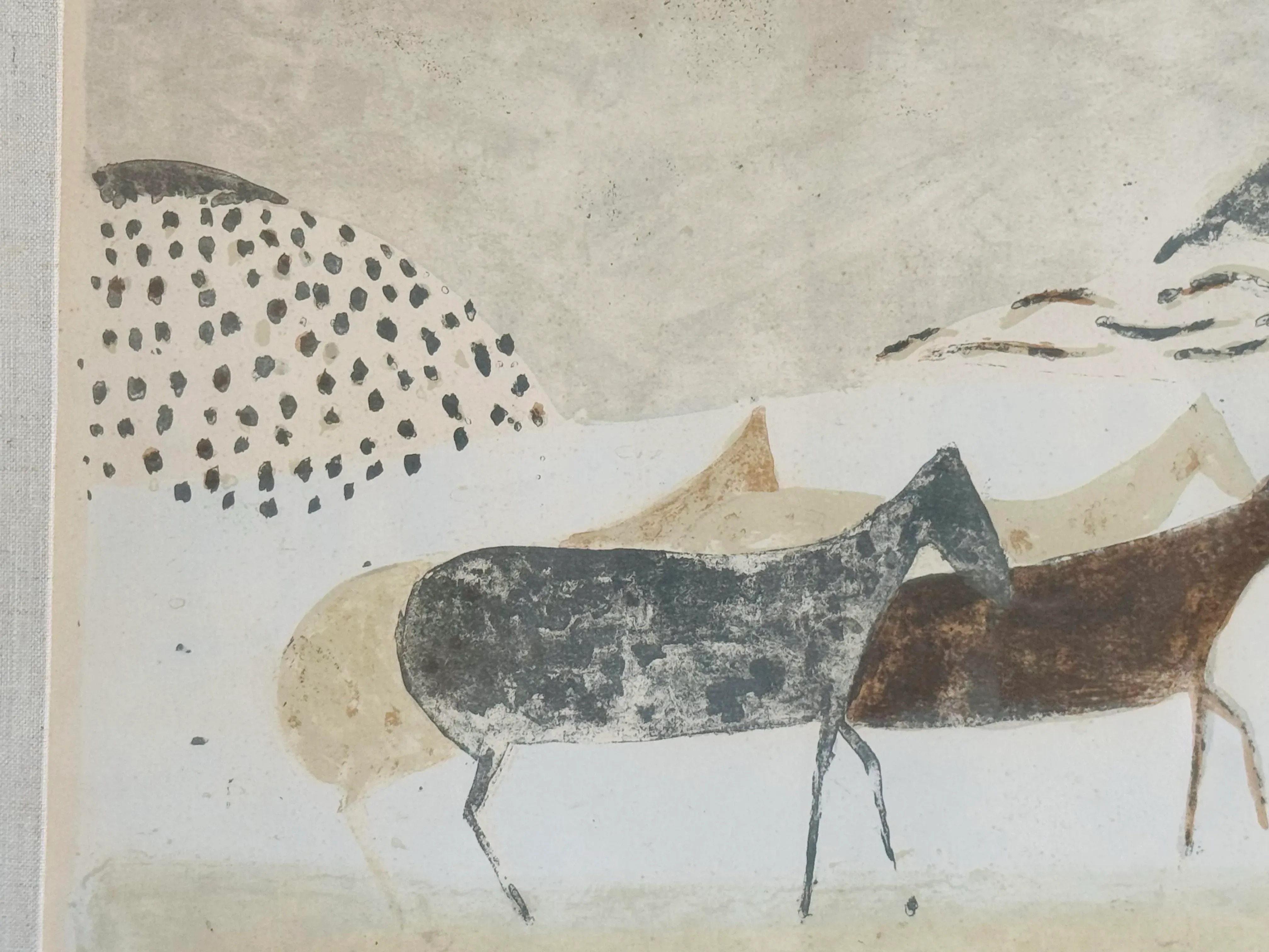 Pierre Frey Street Diptyque Graffiti Pillow CoverCavallini by Zoran Antonio Music Lithograph, 1953