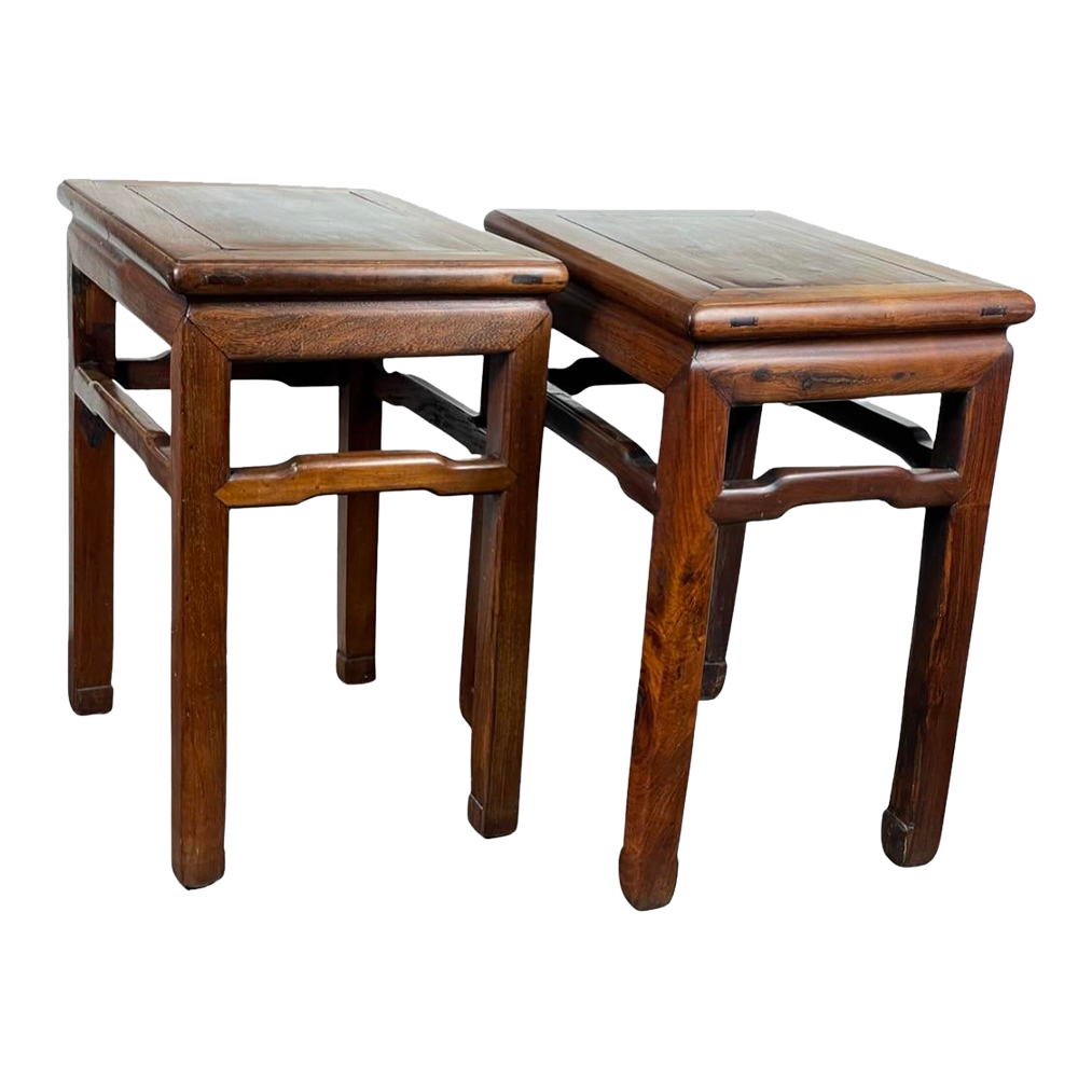 Antique Chinese Tables Hand Carved Hardwood Side Tables a Pair Chairish