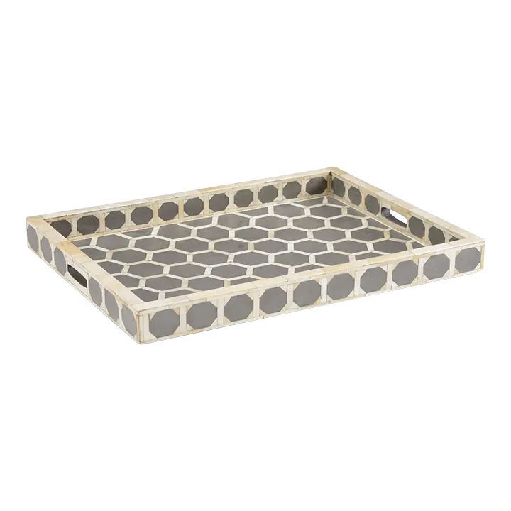 Chelsea House Newton Tray in Gray Chairish