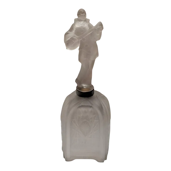 1920s Art Deco Frosted Glass Jester Figurine Lamp Chairish