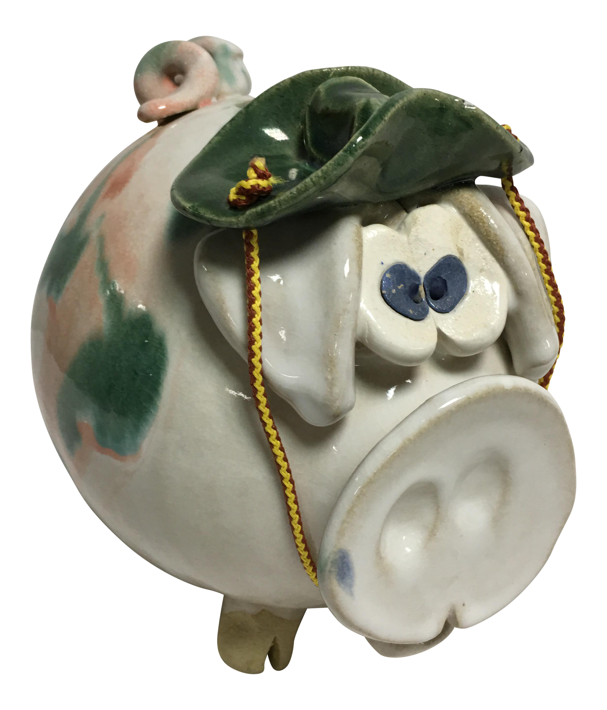 Vintage Pottery Piggy Bank | Chairish