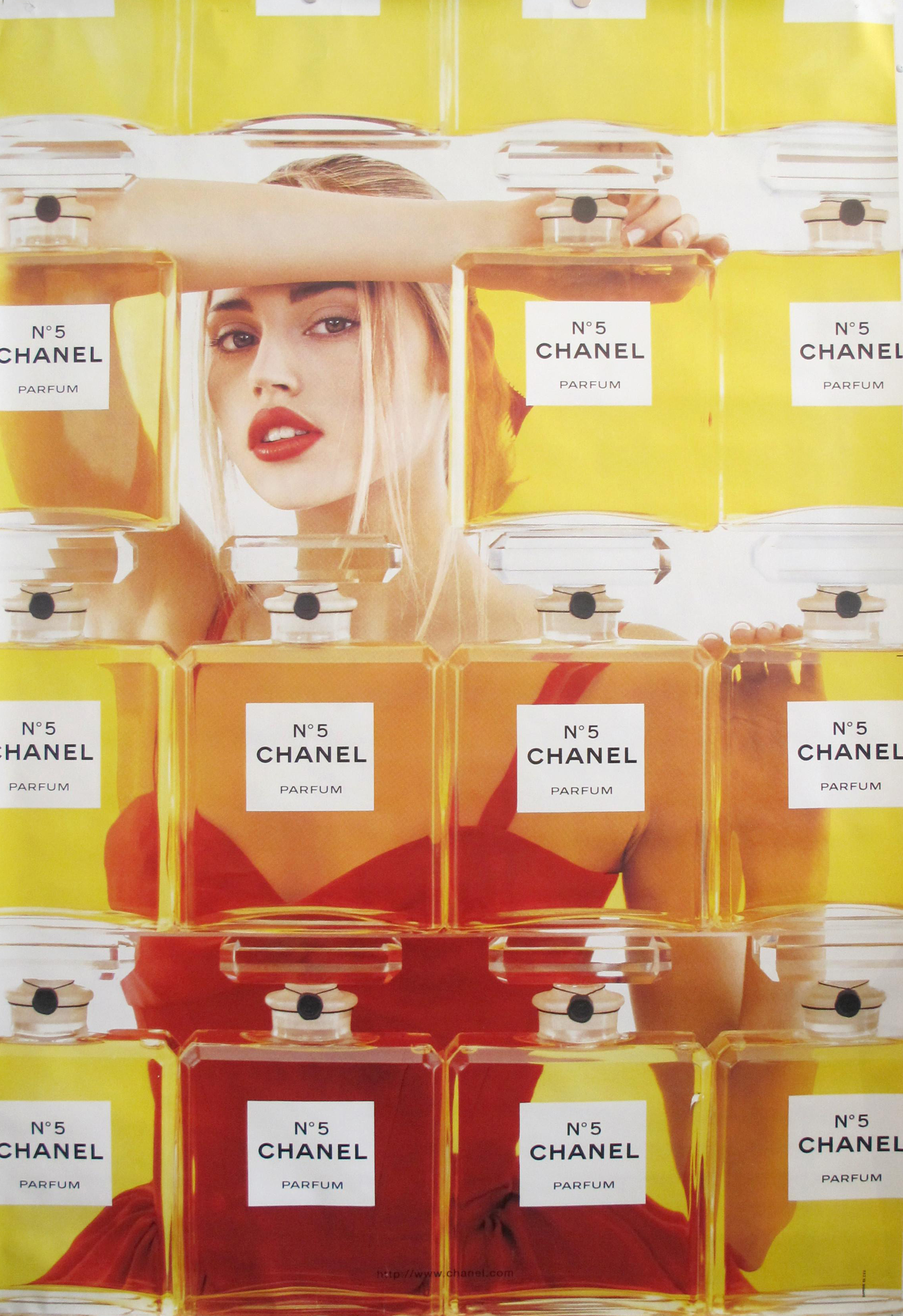 1999 Original Chanel No 5 Poster Perfume Bottles Double Sided